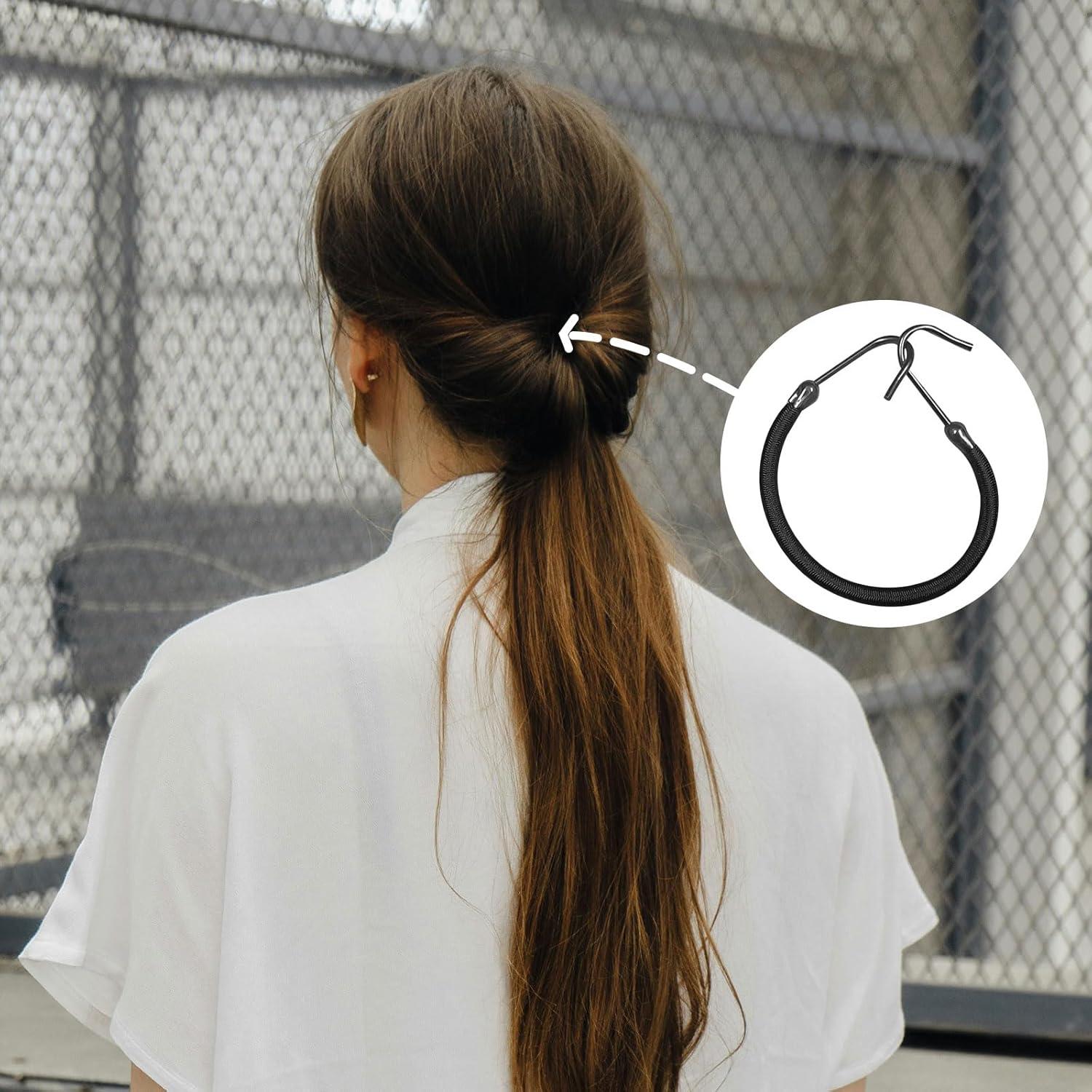 Rubber Ponytail Holder With Hooks EUPSIIU 21 Elastic Hook Hair Tie