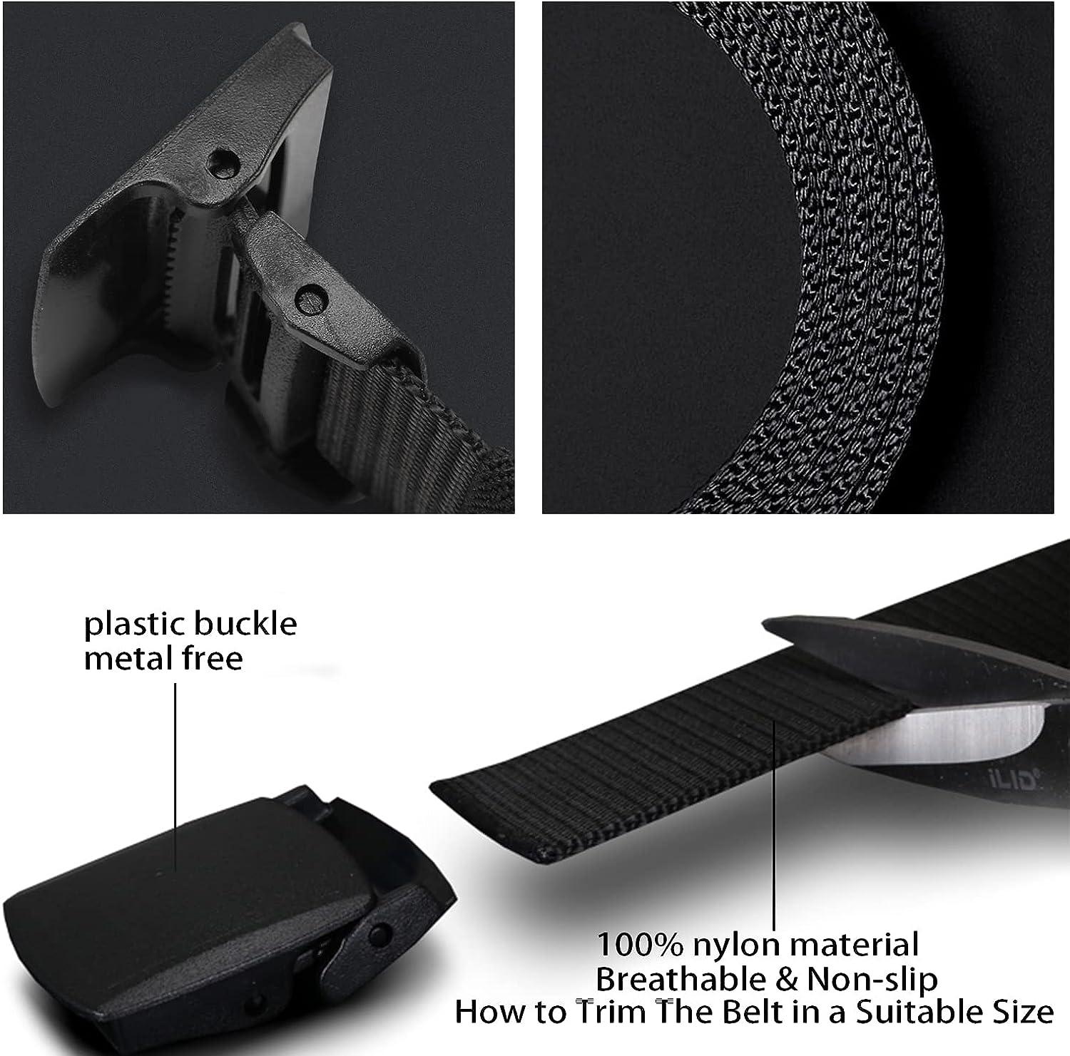 Nylon Military Tactical  Belt with Plastic Buckle 8 Pack, Outdoor