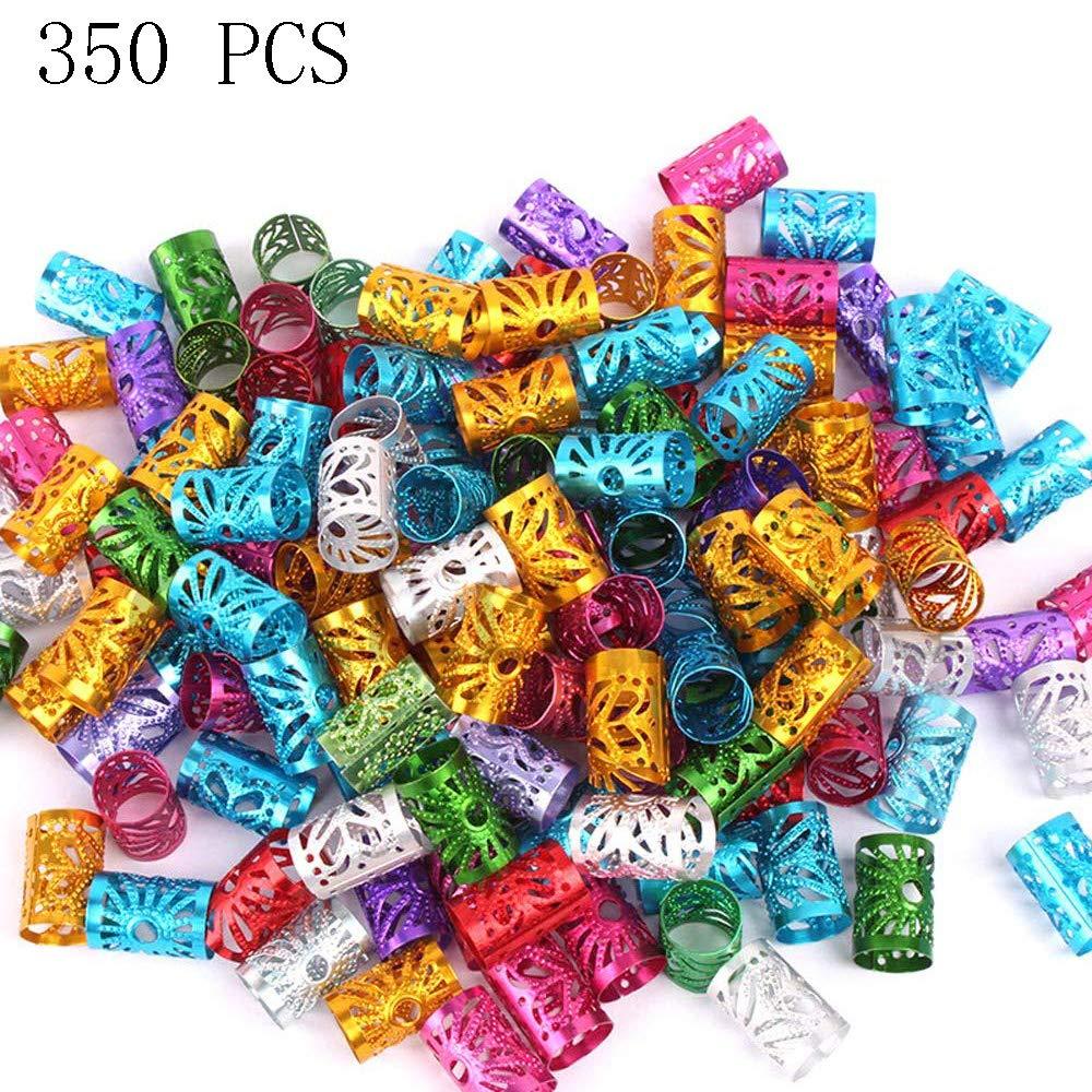 45-teiliges Dreadlocks Schmuck Set - Verstellbare Metall Cuffs & Blumen Haarschmuck Zum Flechten