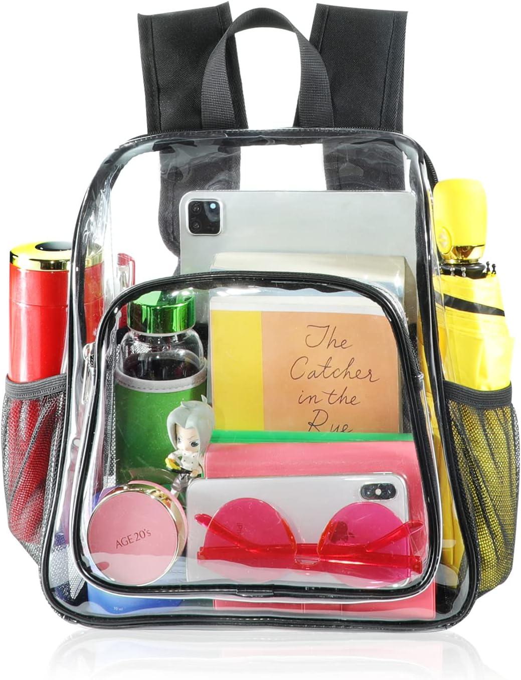 Transparent Short Travel Bag, Sports Gym Bag Large Capacity Hand Luggage  Swimming Bag Messenger Bag,Clear Vinyl Beach Bag, Ball Game Concert Clear