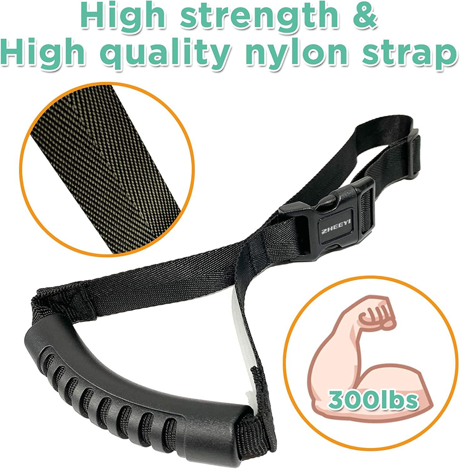 ZHEEYI Automotive Standing Aid Safety Grab Handle Adjustable Vehicle  Support Strap Portable Nylon Car Assist Device Grip Handle for Elderly  Disability Black