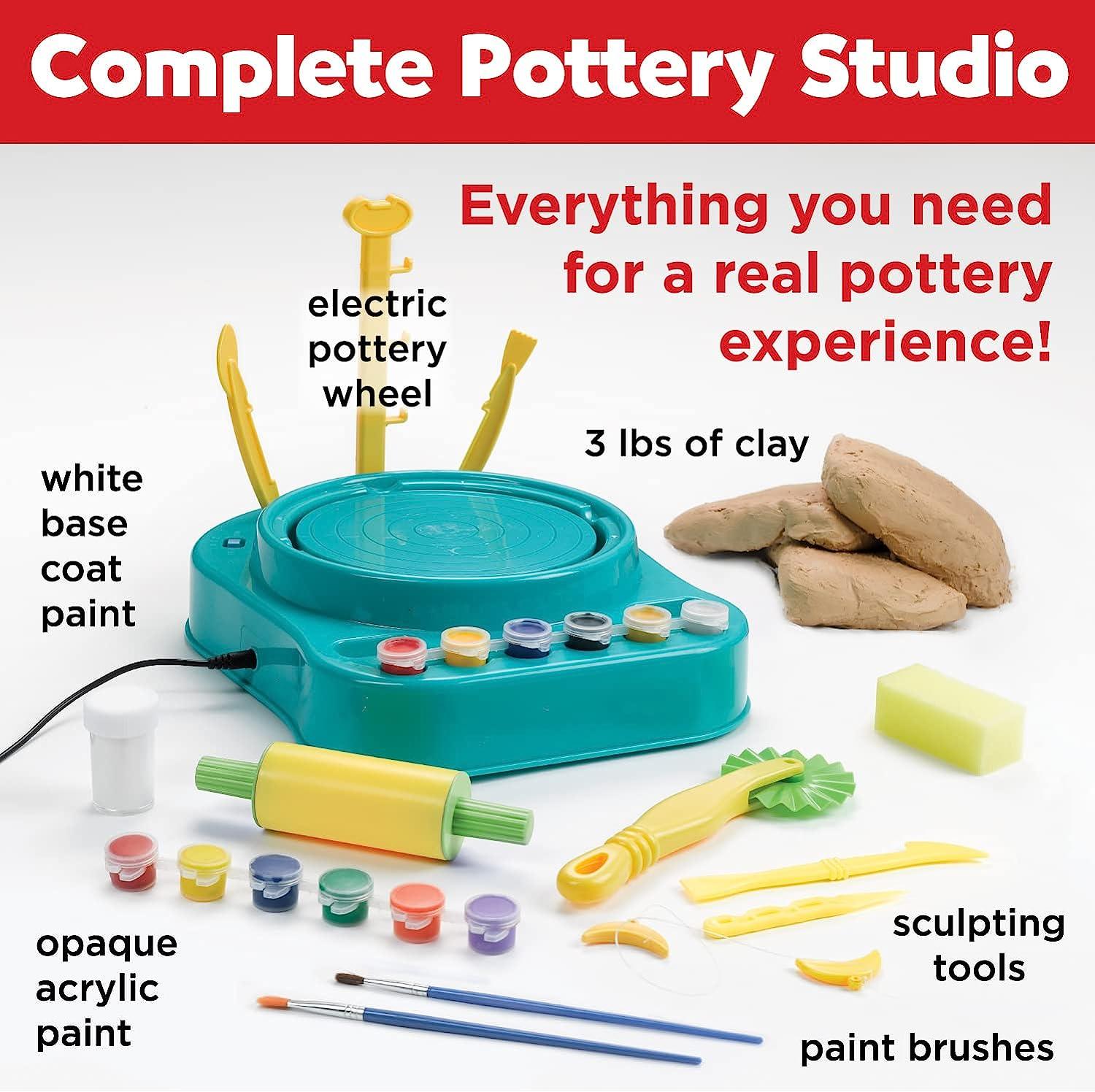 Kids Pottery Wheel Kit - Complete Pottery Wheel and Painting Kit for  Beginners