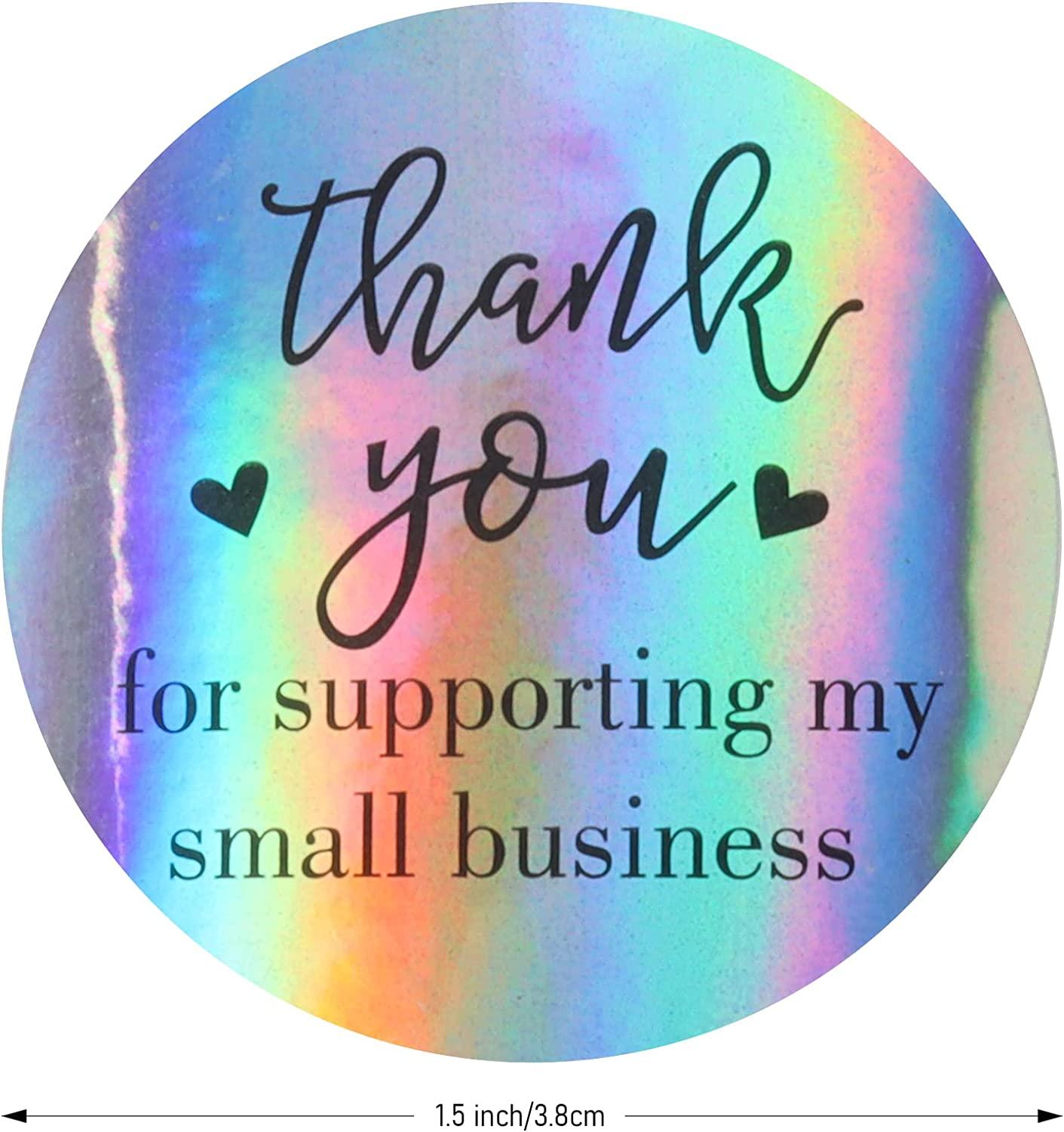 500 Pieces 1.5'' Thank You for Supporting My Small Business Stickers