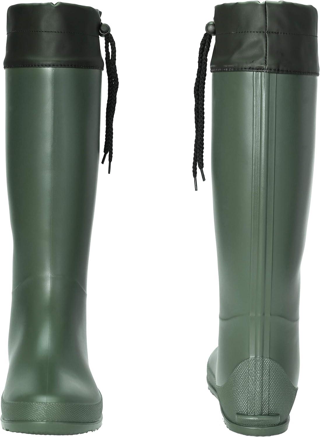 Women s Packable Tall Rain Boots Ultra Lightweight Flat Wellies