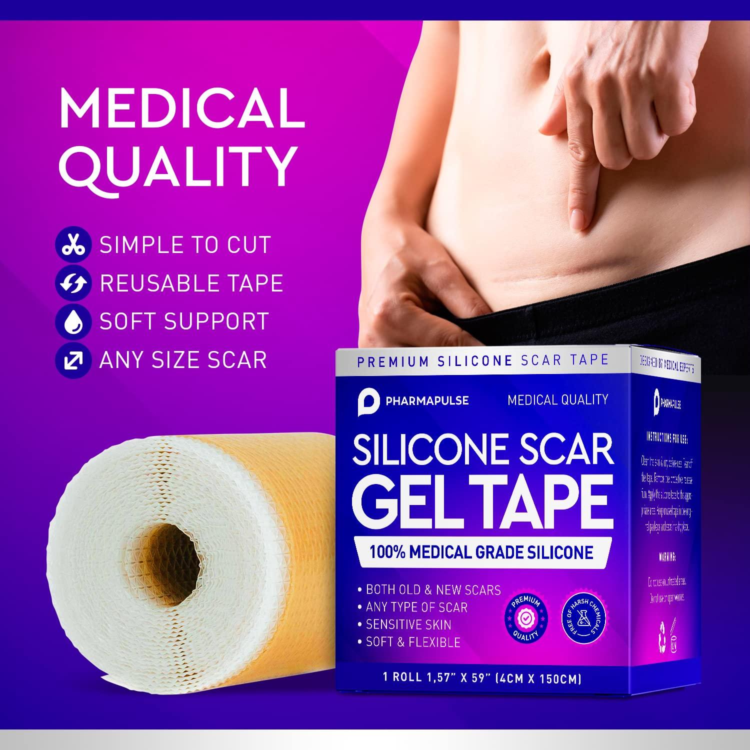 Silicone Scar Gel Tape for Scar Removal, Wound Dressing, Sticky Bandage