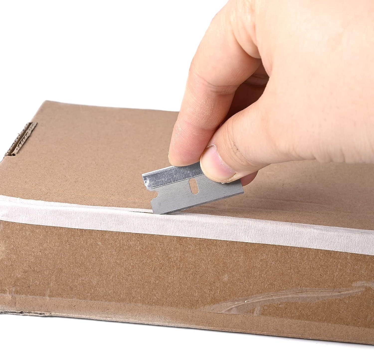 FOSHIO 100PCS Stainless Steel Single Edge Razor Blades, Individually