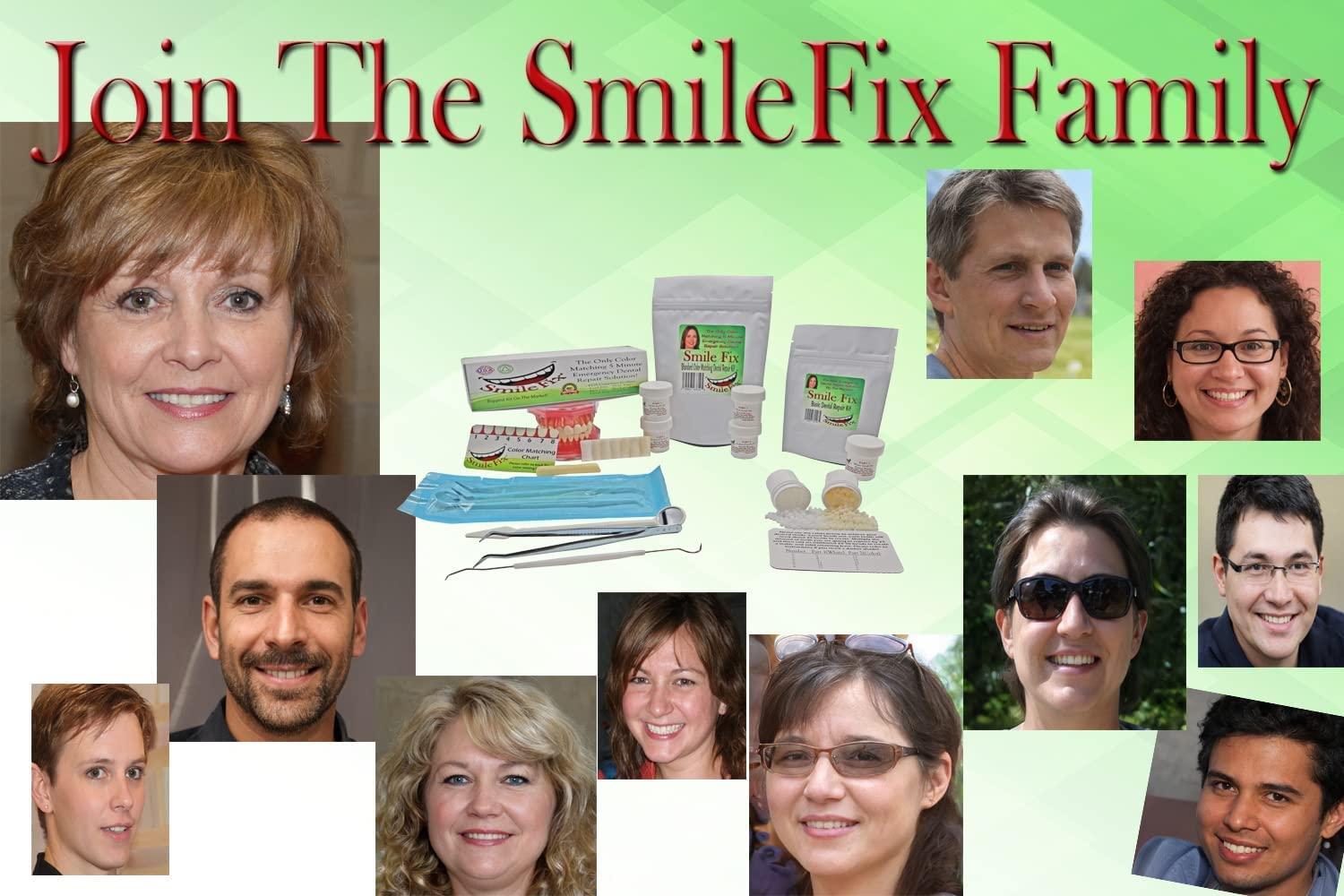 SmileFix Color Matching Deluxe Dental Repair Kit - Replace Missing or  Broken Tooth. Gaps, Broken Teeth Space Temporary Quick & Safe. Regain Your