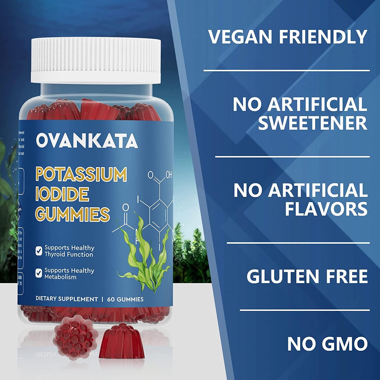 OVANKATA Potassium Iodide Gummy with Vitamin B6, B12, Zinc, Ashwagandha