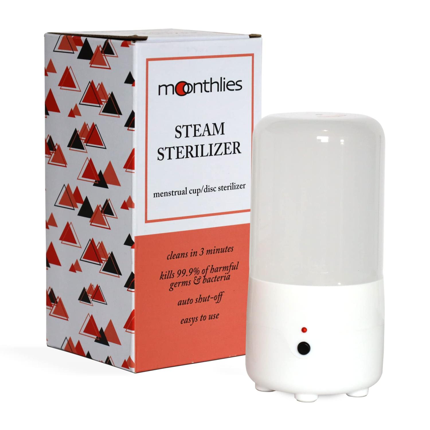 Moonthlies Menstrual Cup/Disc Sterilizer Automatic Steam Cleaner