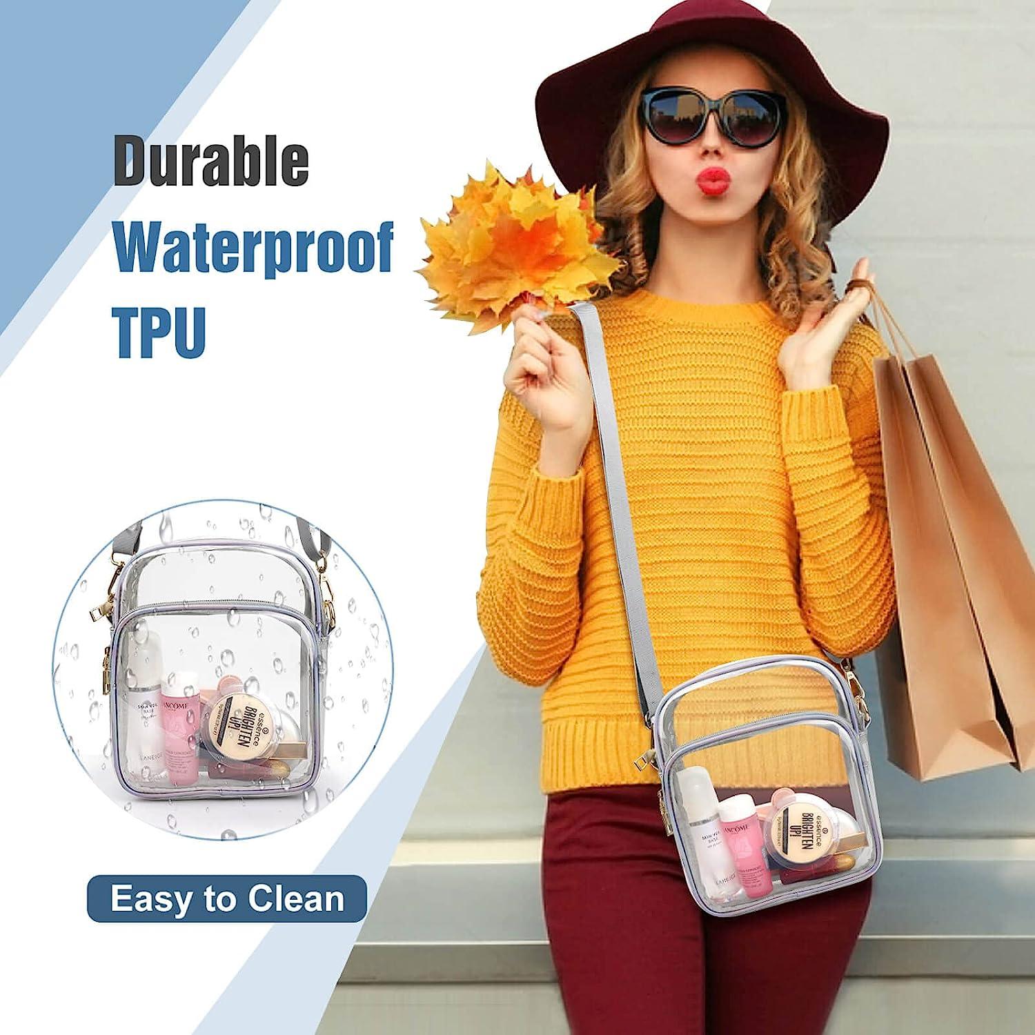 COROMAY Clear Purse TPU Clear Bag Stadium Approved Clear Crossbody