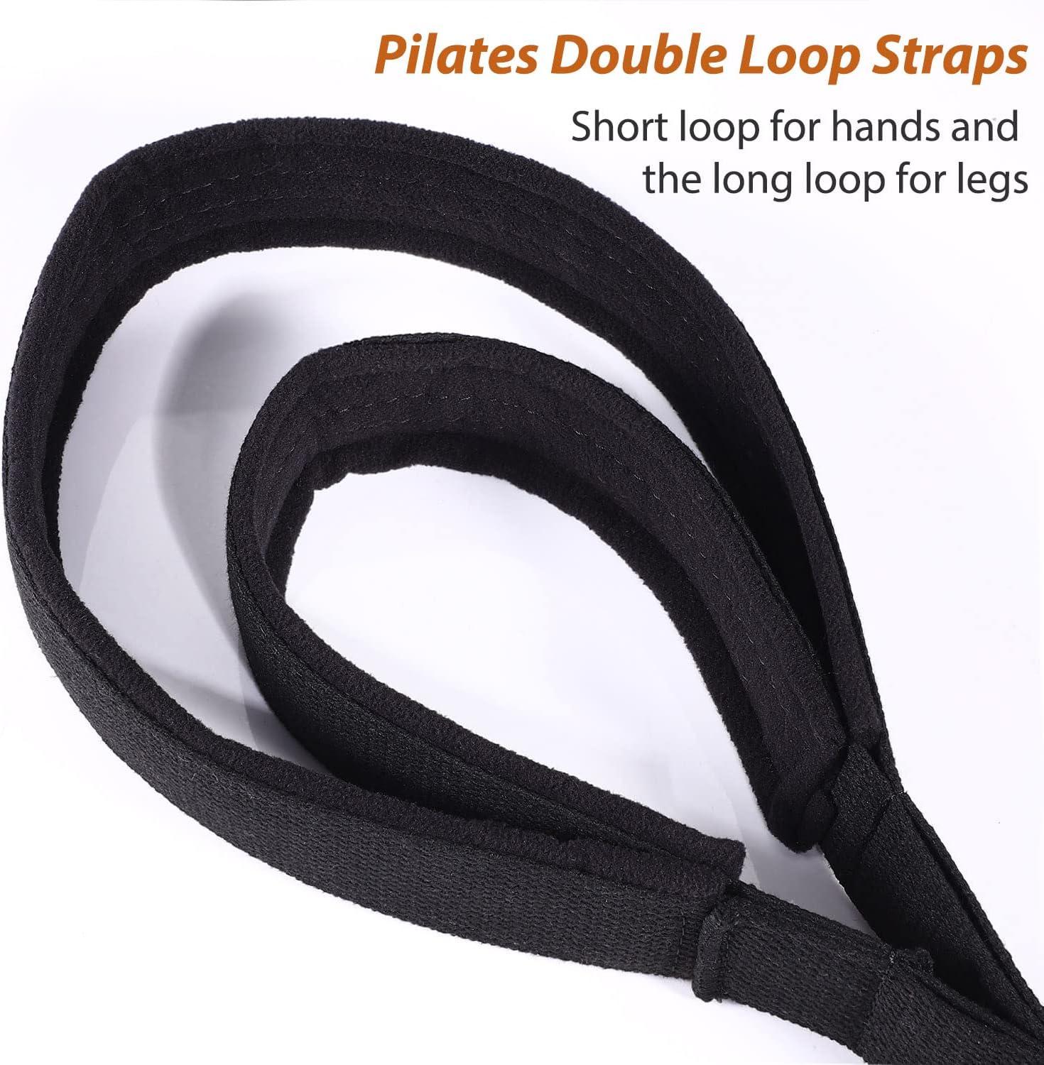  TOBWOLF 2PCS Pilates Reformer Straps, Double Loop