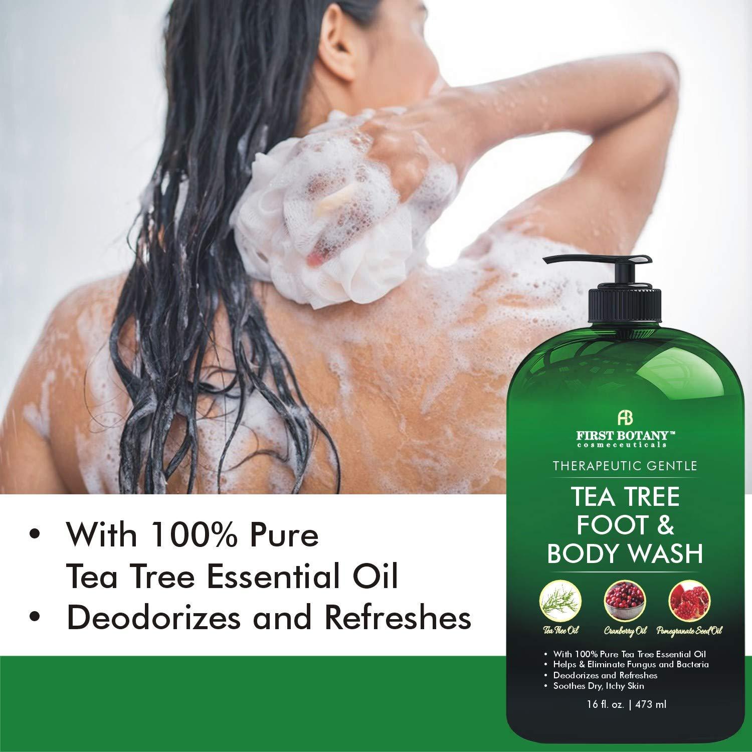 100% Natural Tea Tree Body Wash & Foot Wash - Fights with ...