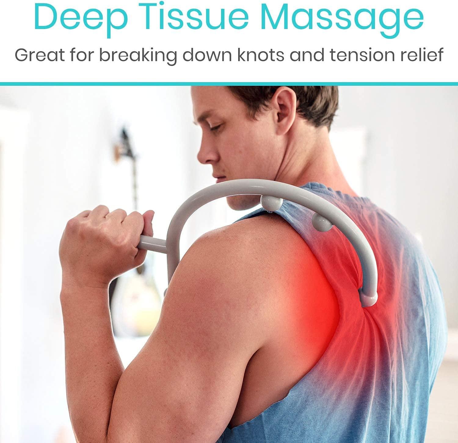 Trigger Point Self Massage Stick Hook Neck Shoulder Back Massager