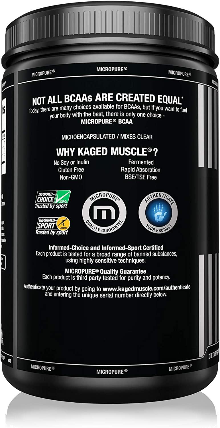 KAGED MUSCLE, Fermented BCAA Powder, Plant Based, NonGMO, Supports
