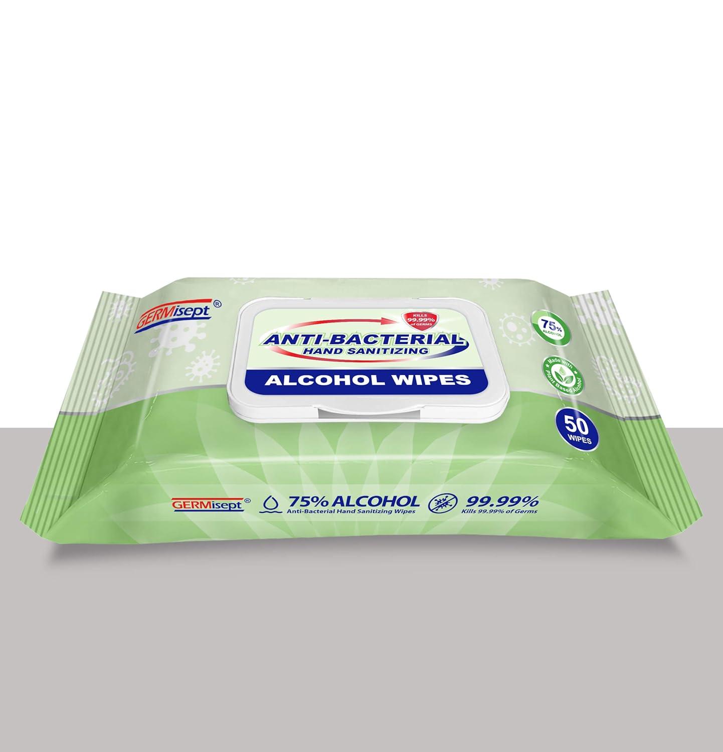 Germisept 75 Alcohol Advanced Hand Sanitizing Wipes 3 Packs of 50