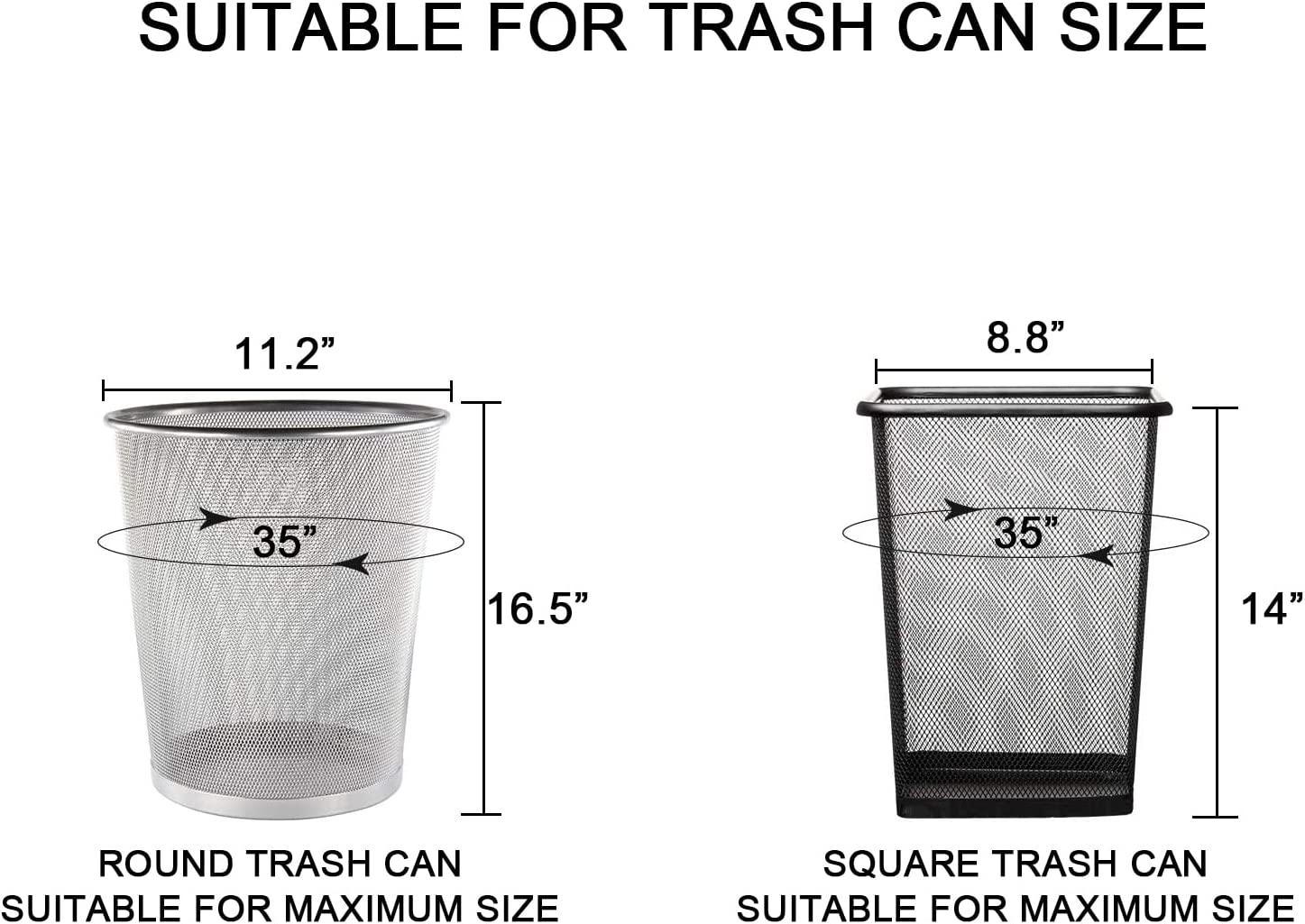 3 Gallon Small Clear Bathroom Trash Bags, Office Wastebasket