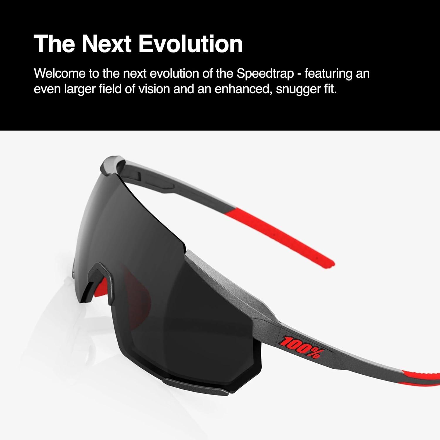 Buy 100% GAFAS RACETRAP 3.0 - Soft Tact Black - Hiper Red