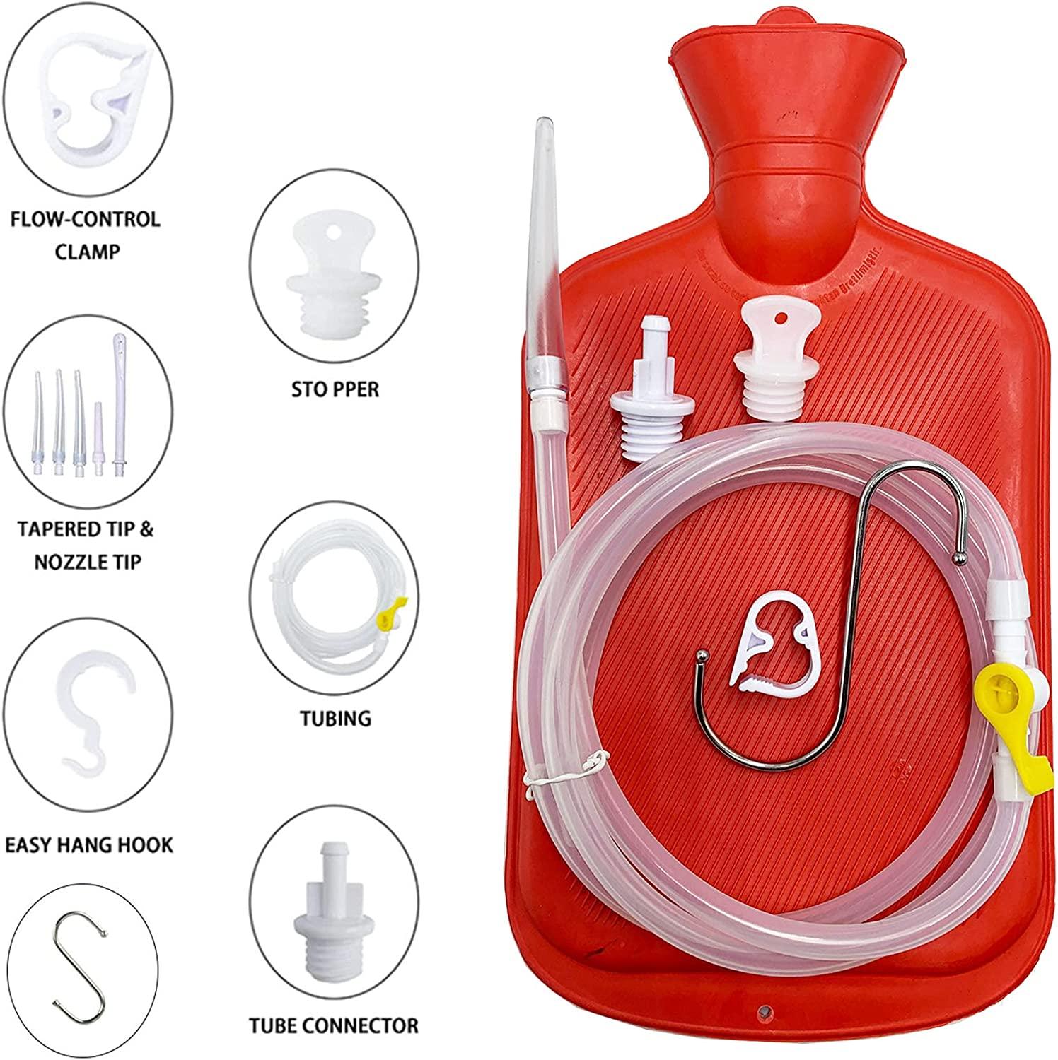 GNEGKLEAN Coffee Enema Bag Kit 2L Colon Detox Cleanse with 5.0ft