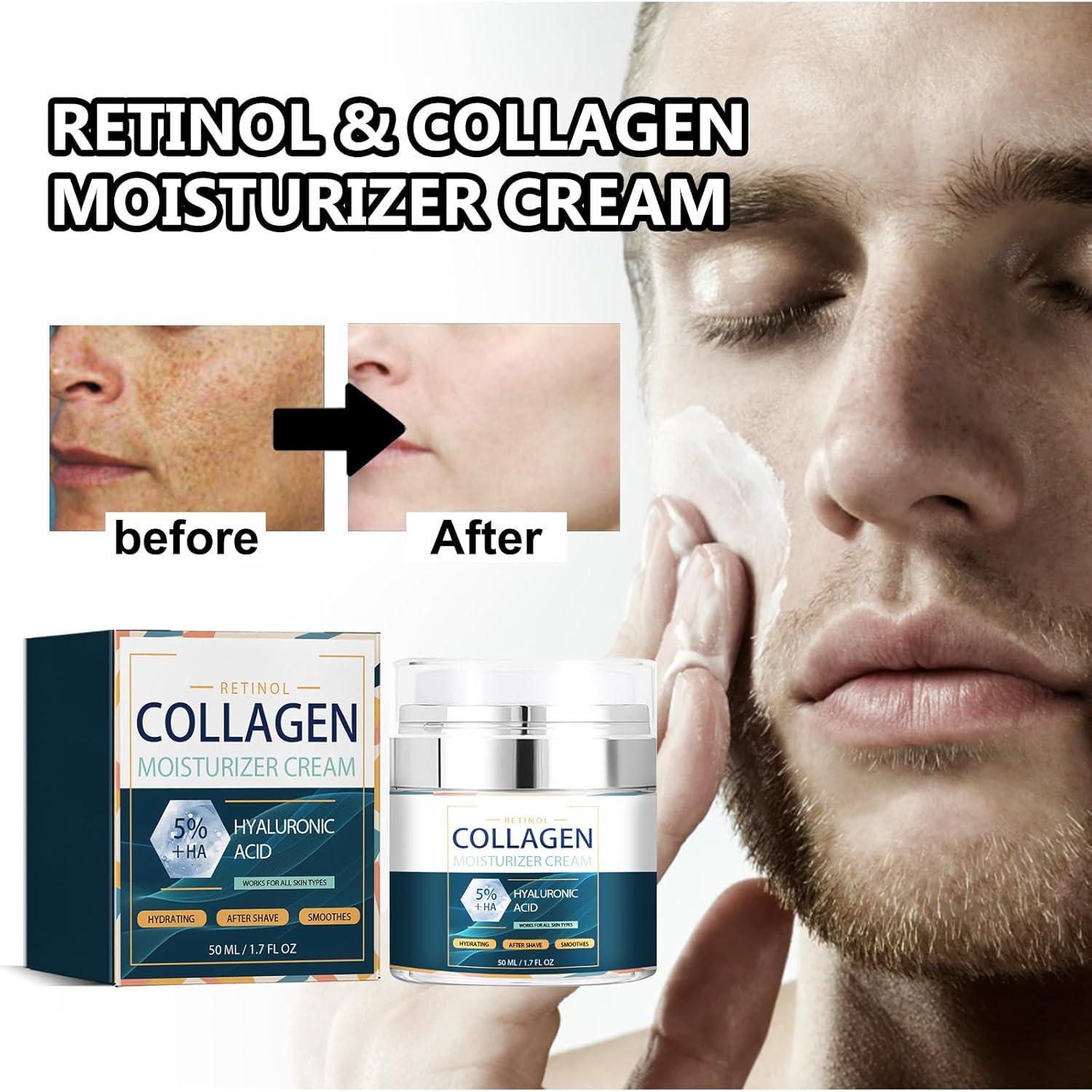 Collagen Face Cream for Men Anti-Aging Moisturizer Wrinkle