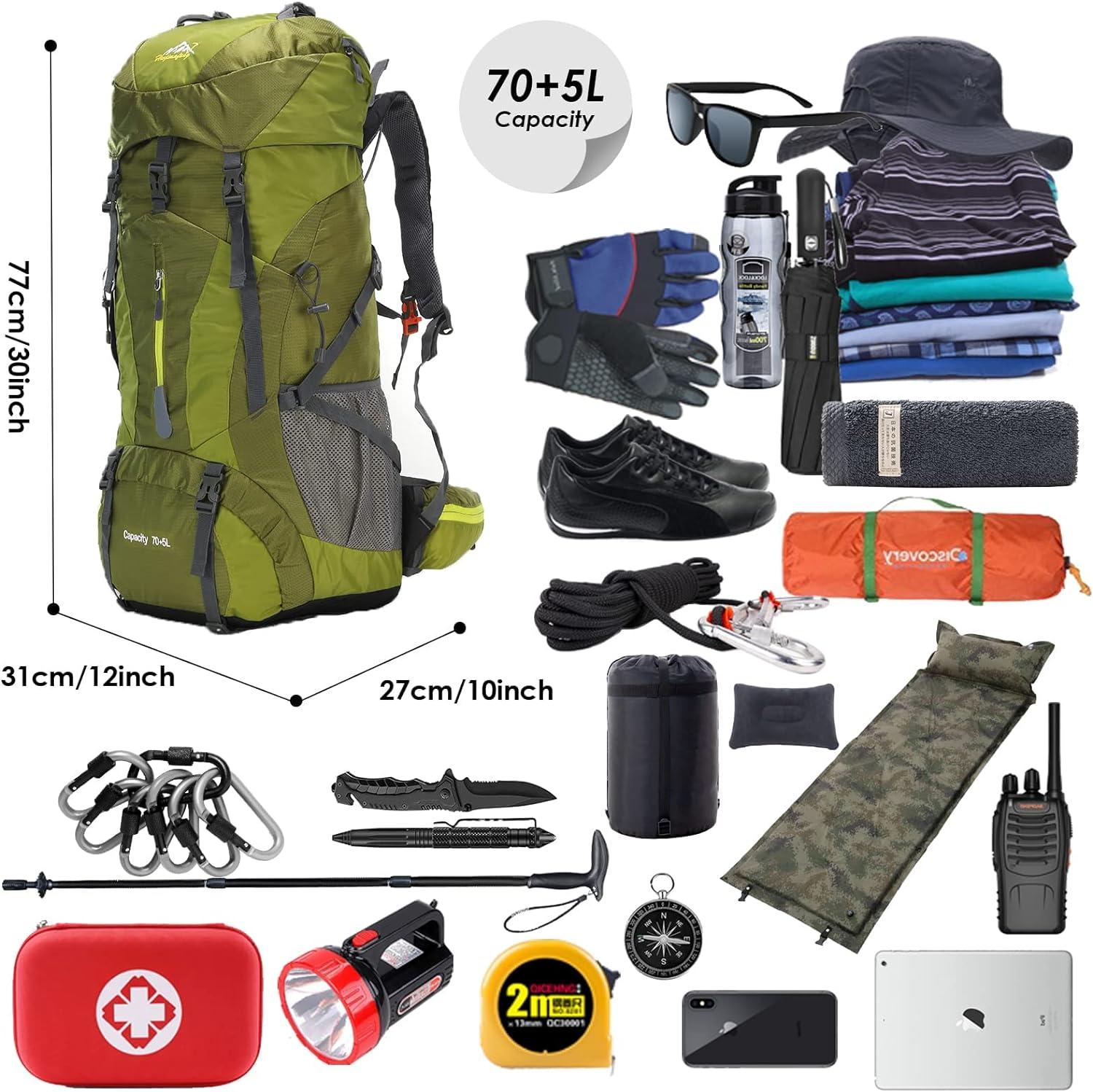 WintMing 75L Waterproof Hiking Backpack with Rain Cover - Olive Green | Men's & Women's Camping Backpack - Shoes Warehouse Included | Buy Now with Express International Delivery | GoSupps.com WintMing 75L Waterproof Hiking Backpack with Rain Cover - Olive Green | Men's & Women's Camping Backpack - Shoes Warehouse Included | Buy Now with Express International Delivery | GoSupps.com