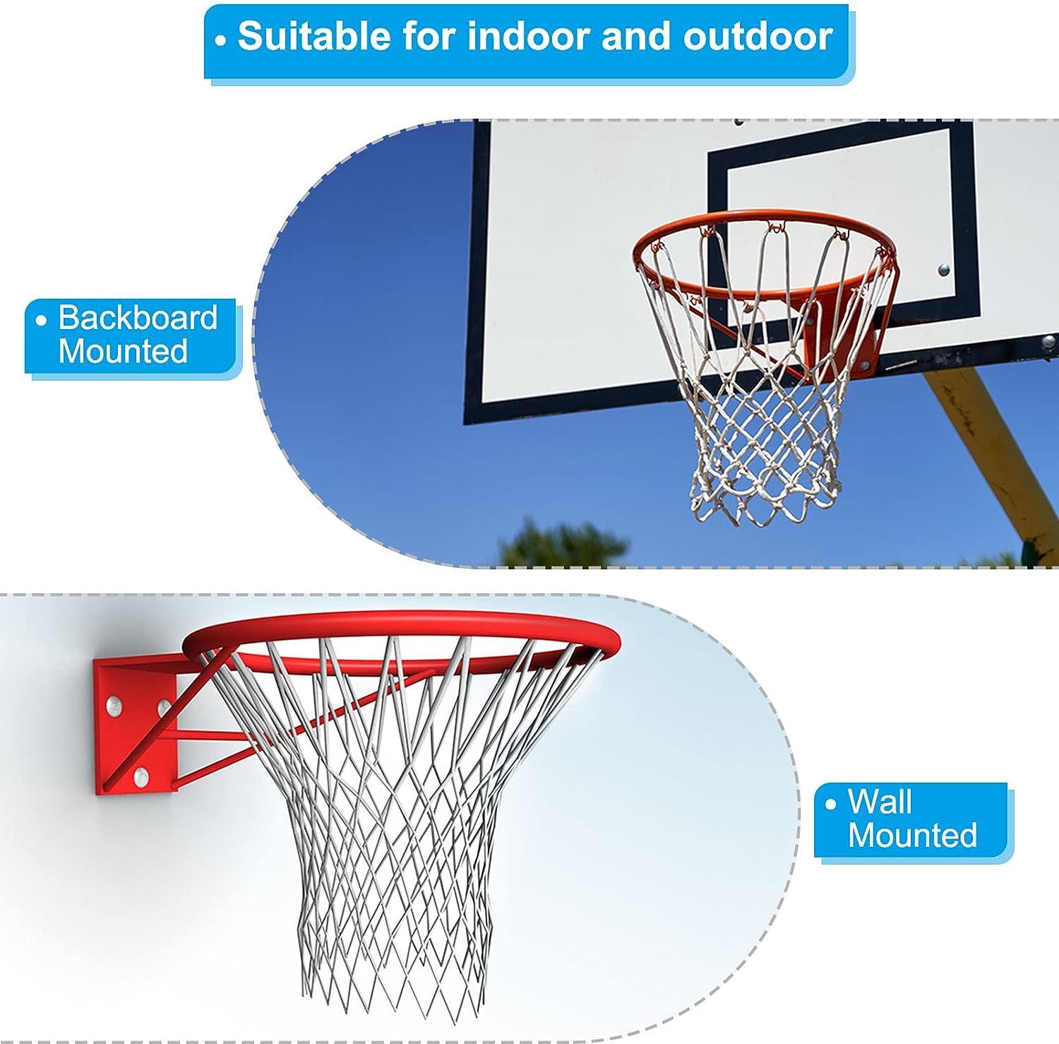 18 Full Size Basketball Hoop Ring Net Wall Mounted Outdoor