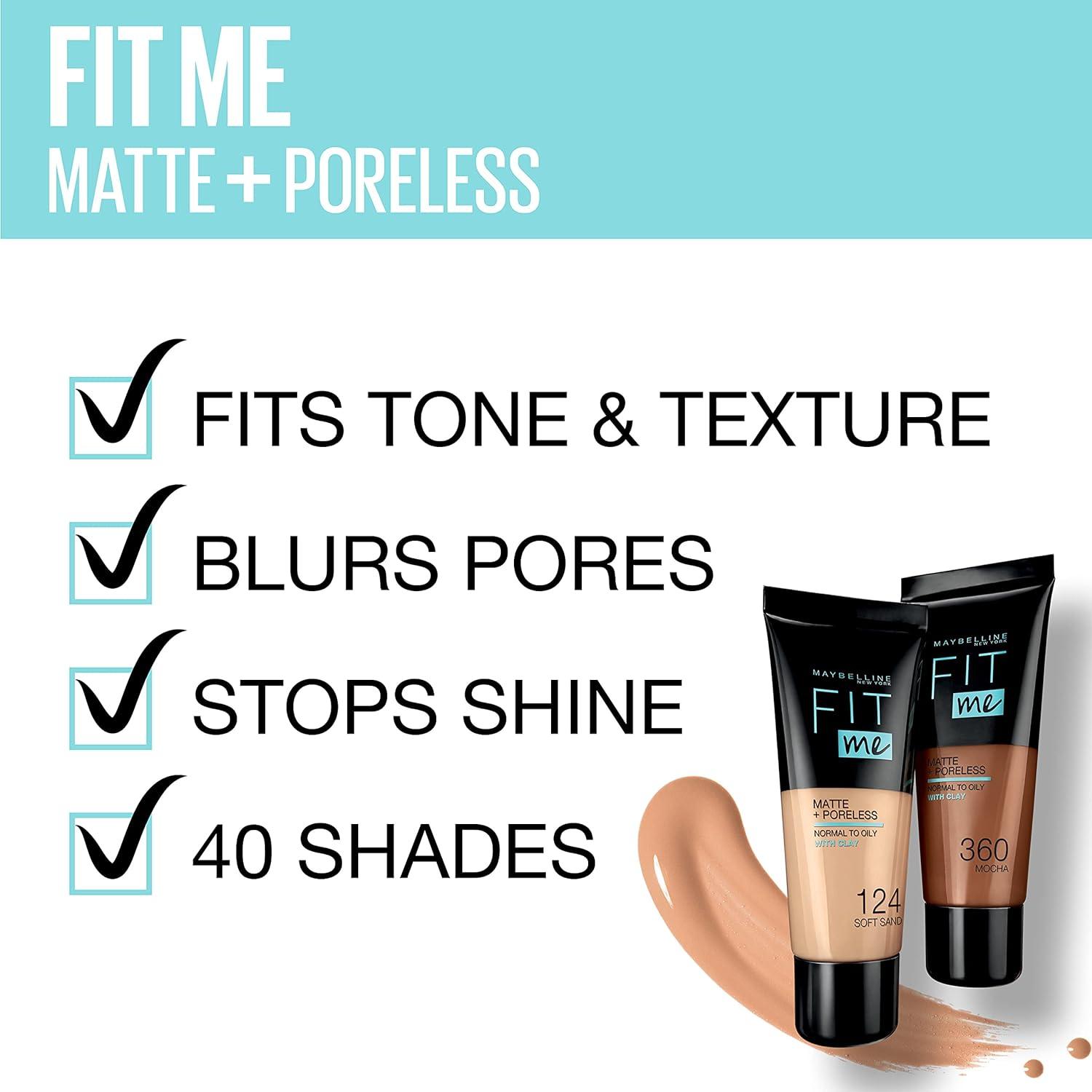 Maybelline Fit Me! Matte and Poreless Foundation 30ml (Various Shades), Free Shipping