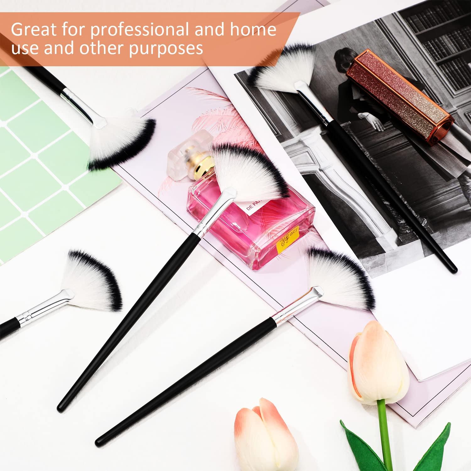 9 Pieces Facial Brushes Fan Mask Brushes, Soft Facial Applicator