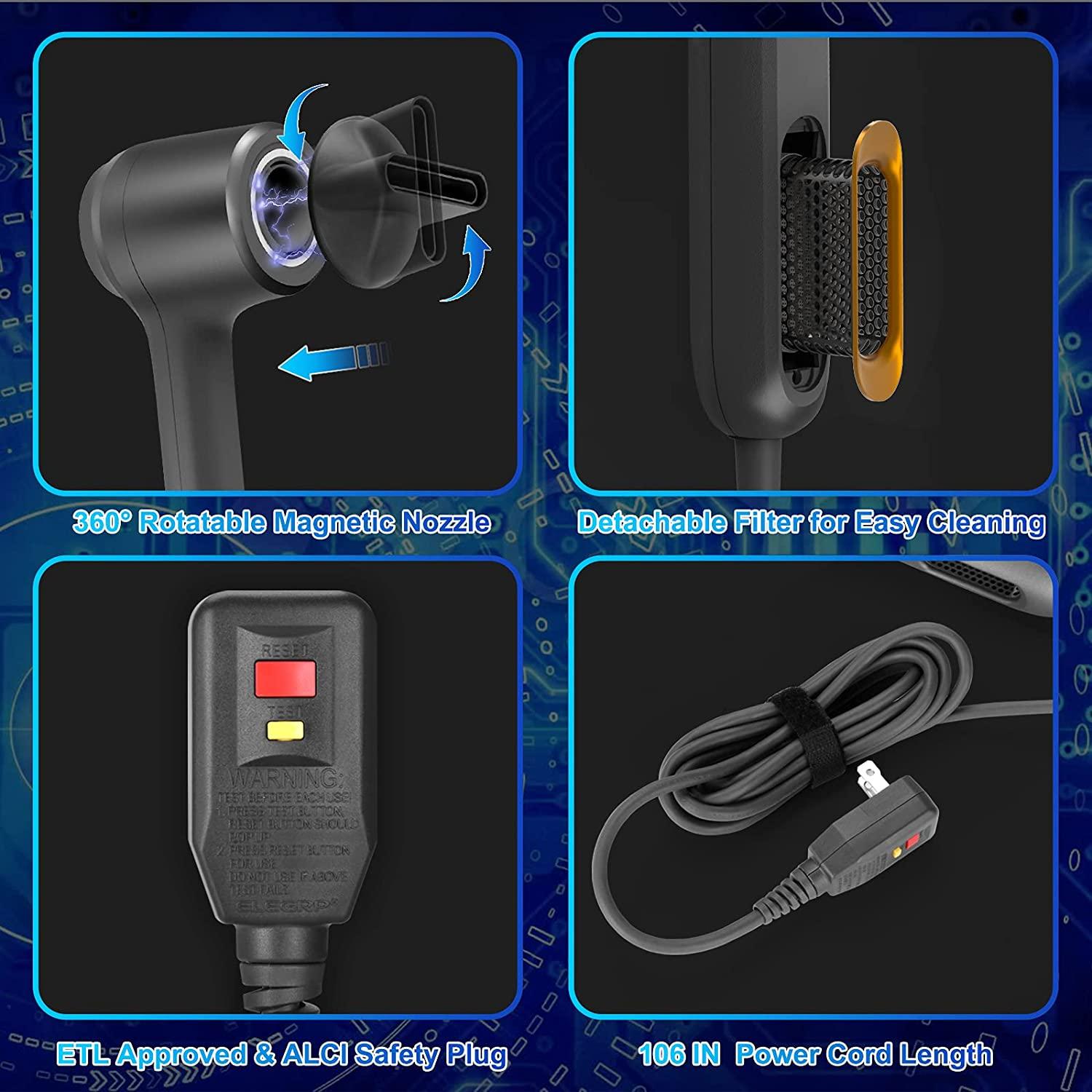 Professional Hair Dryer with Brushless Motor, Ionic Technology, Fast