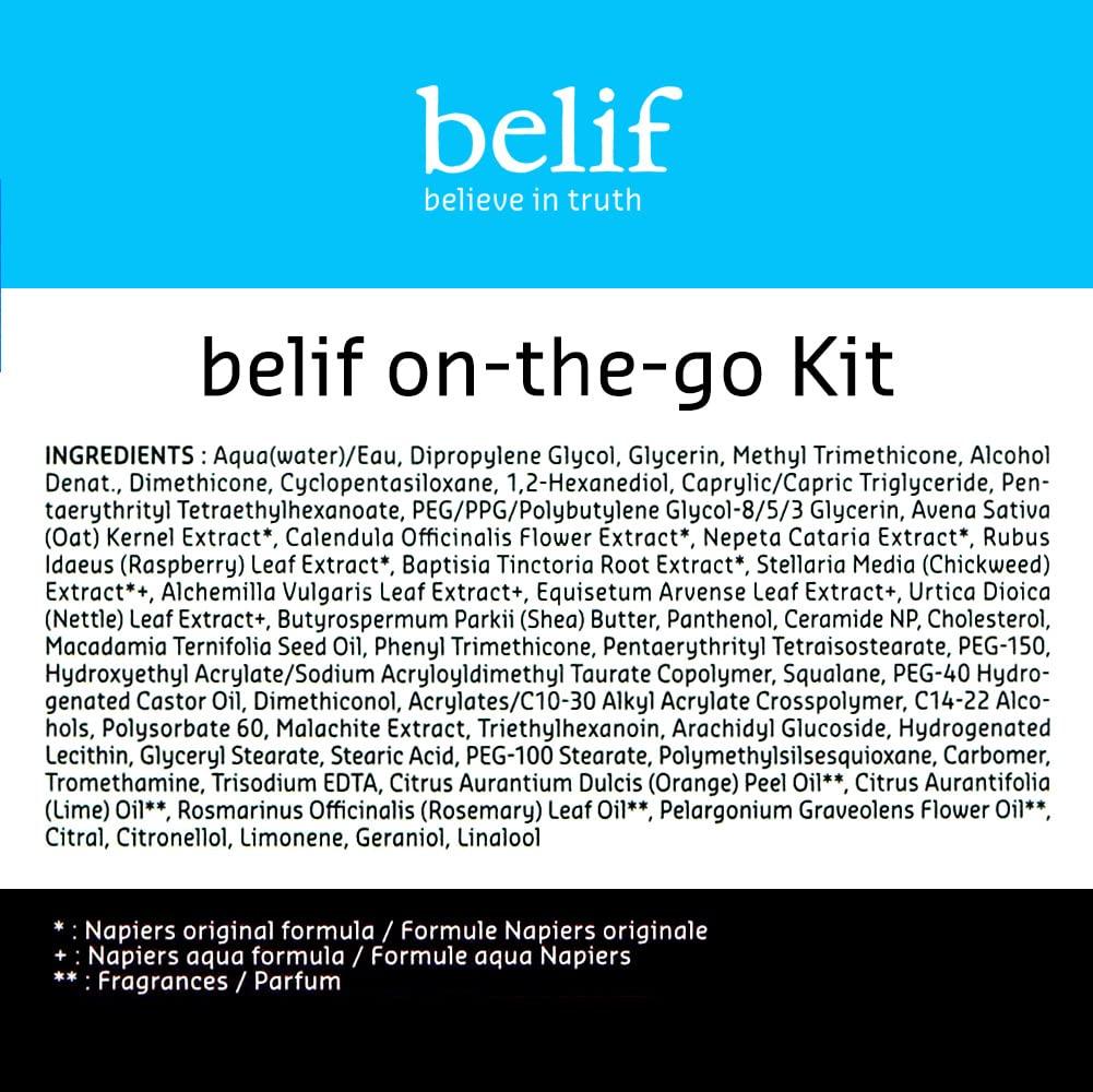 On-the-Glow 5-piece Travel Kit - belif