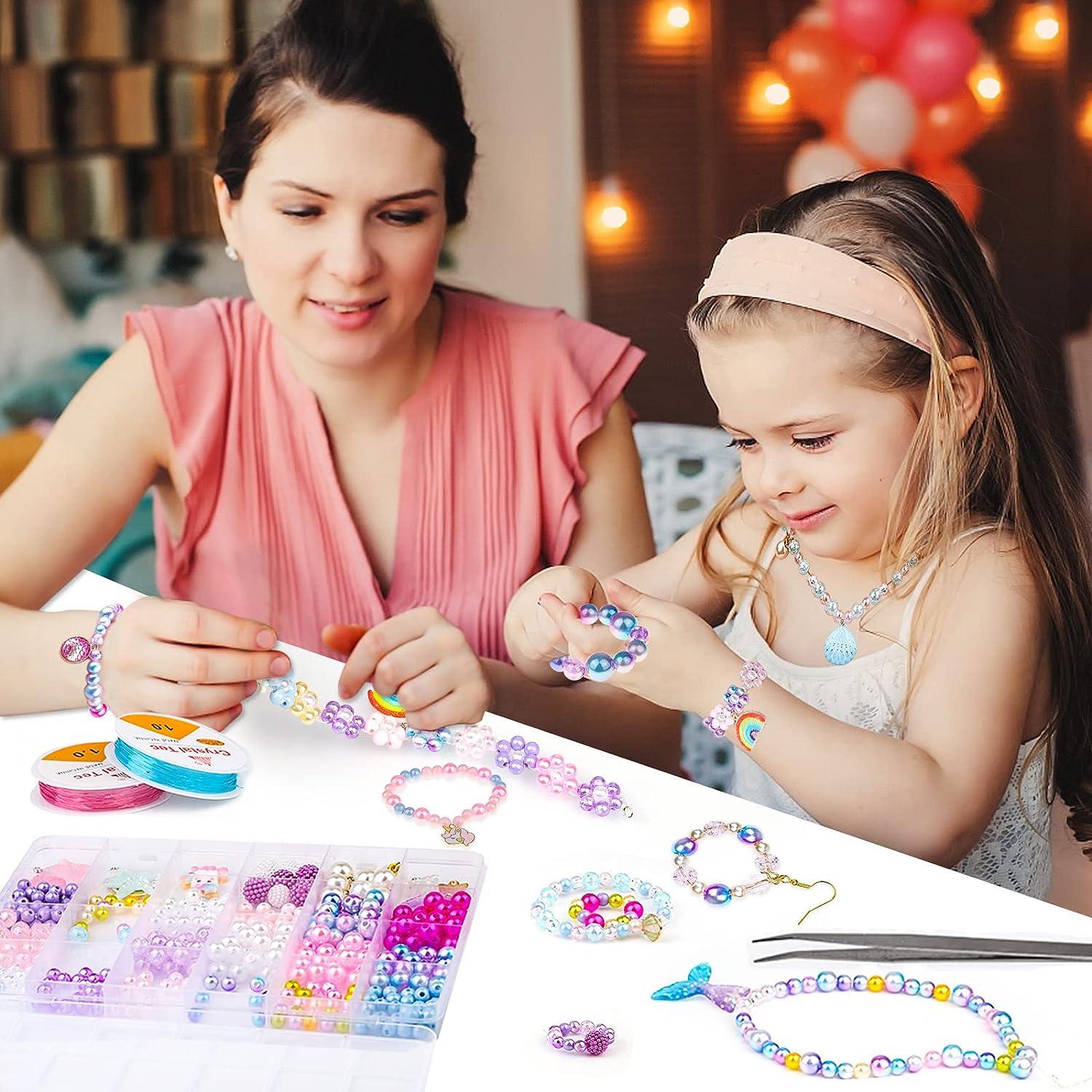 Dikence DIY Bracelet Making Kit for 3-12 Year Olds Girls Children Art and  Crafts Toy Bracelet Ropes Beads Kit-Blue - Walmart.com