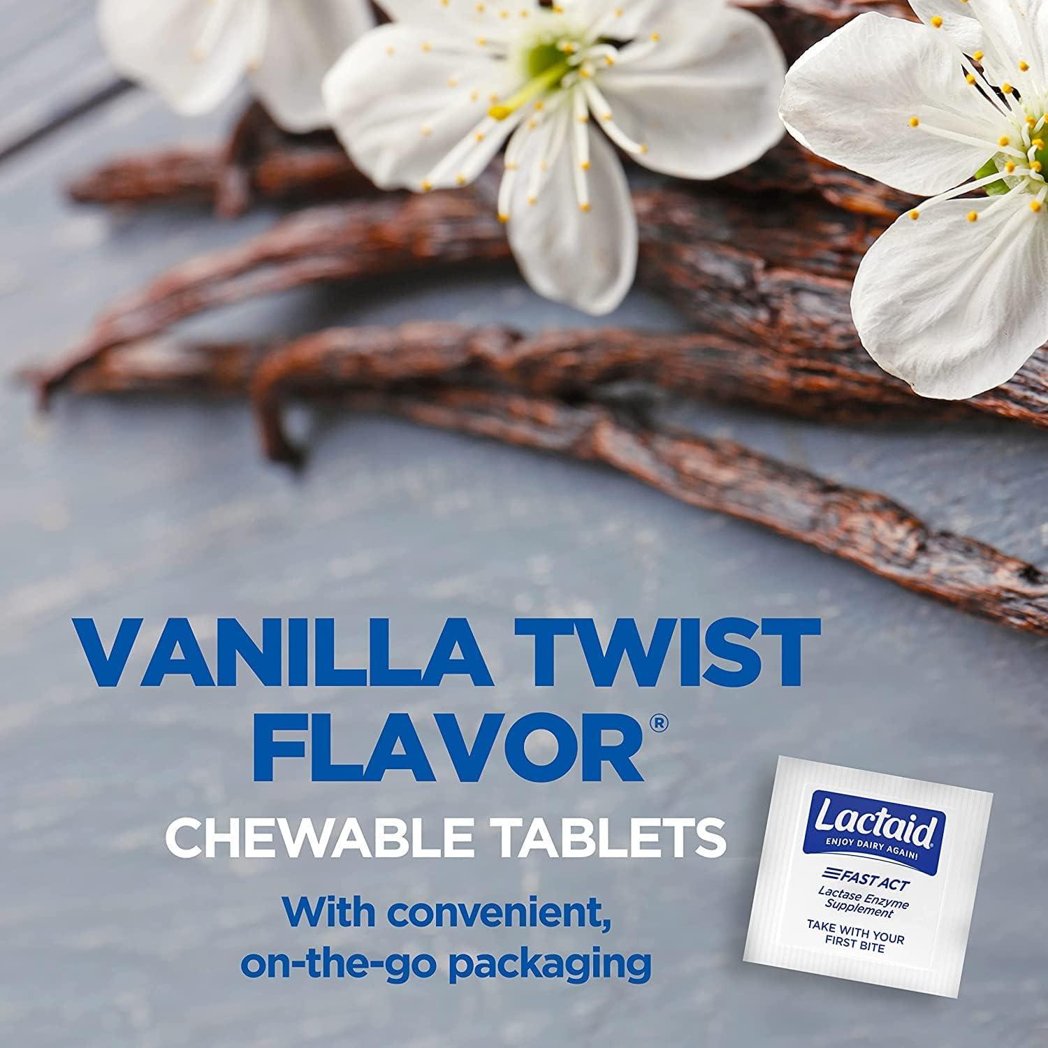 Lactaid Fast Act Lactose Intolerance Relief Chewables with Natural