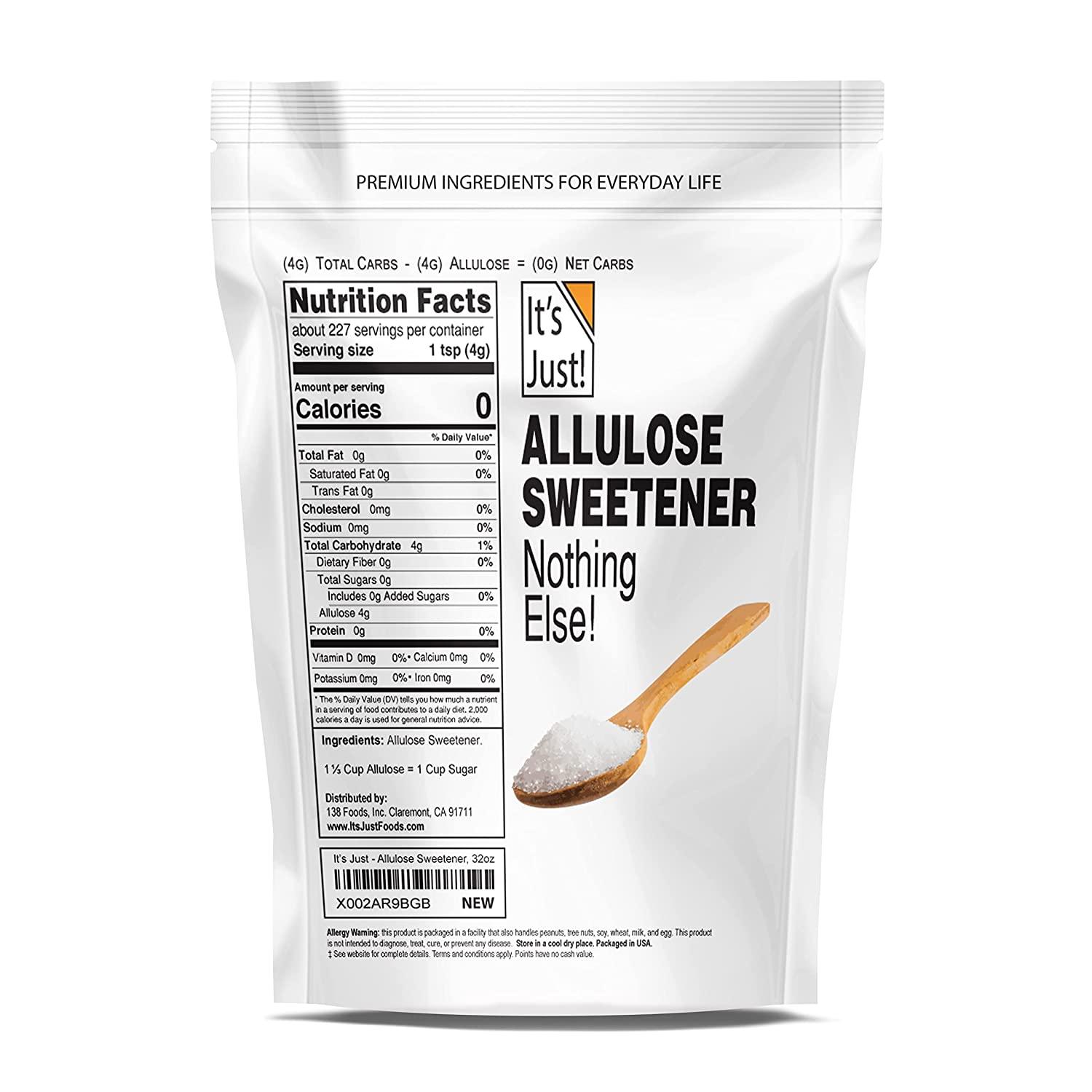 Allulose Sugar Substitute Keto Friendly Sweetener NonGlycemic