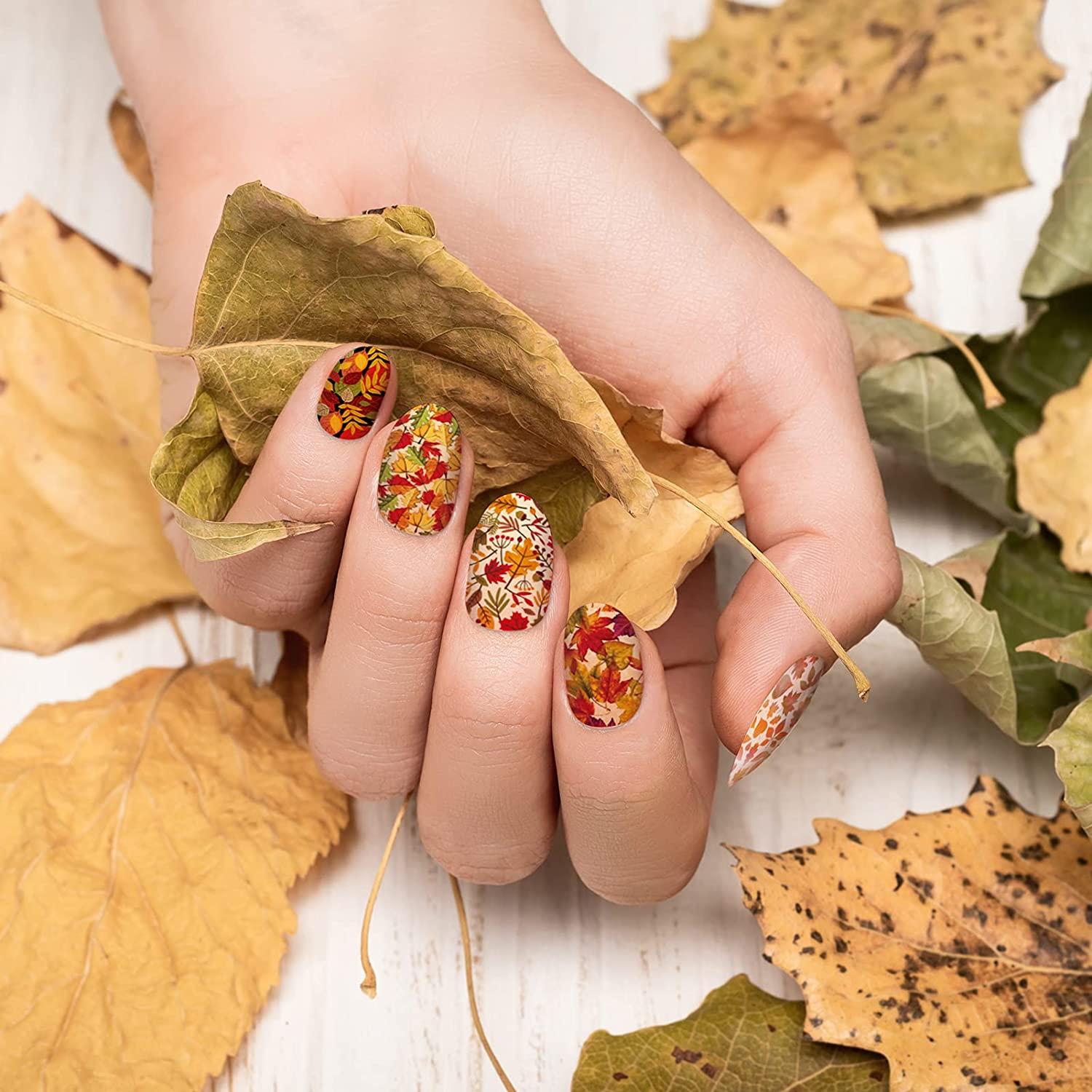 Autumn nail stickers hotsell