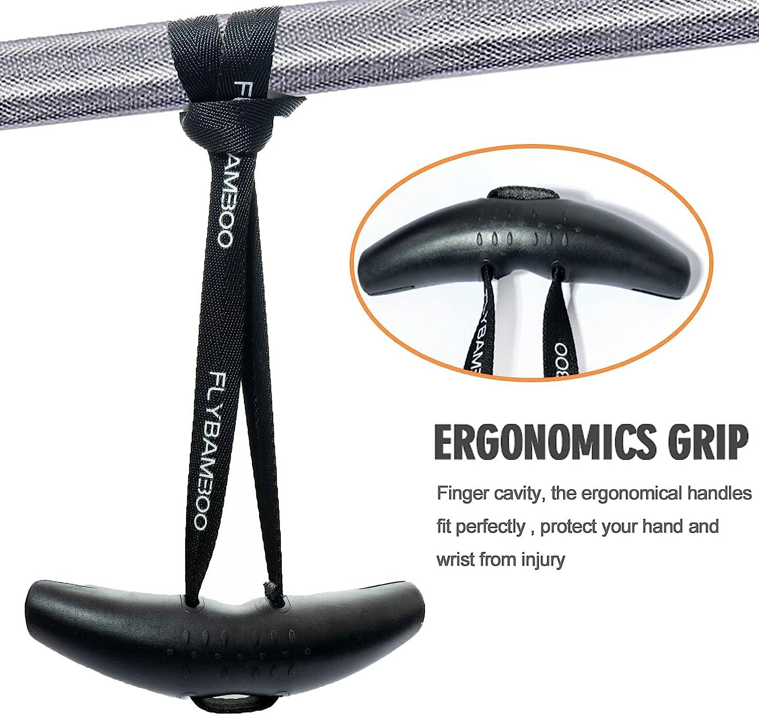 Gym D Handle Pull Down Cable Attachment Set Non-Slip Tricep Grip Pulley Exercise