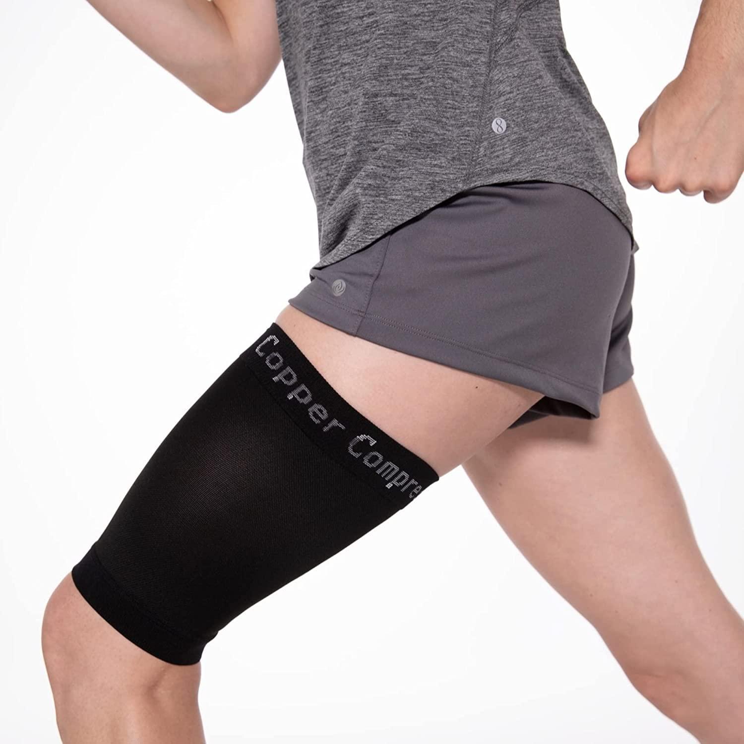 Copper Thigh High Compression Sleeve Leg Quad Hamstring Support Sports Men  Women