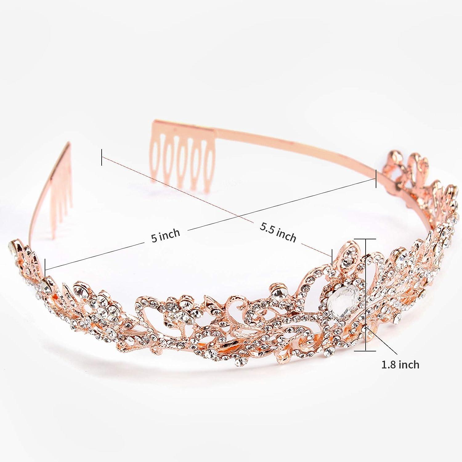 Rose gold princess crown new arrivals