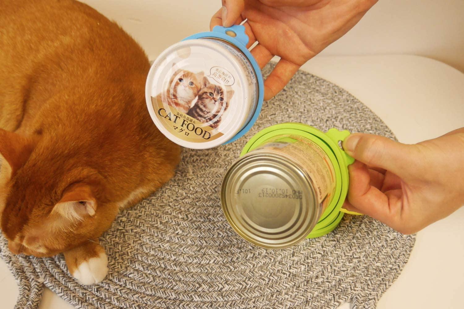 Comtim Pet Food Can Lids, Silicone Can Lids Covers for Dog and Cat Food