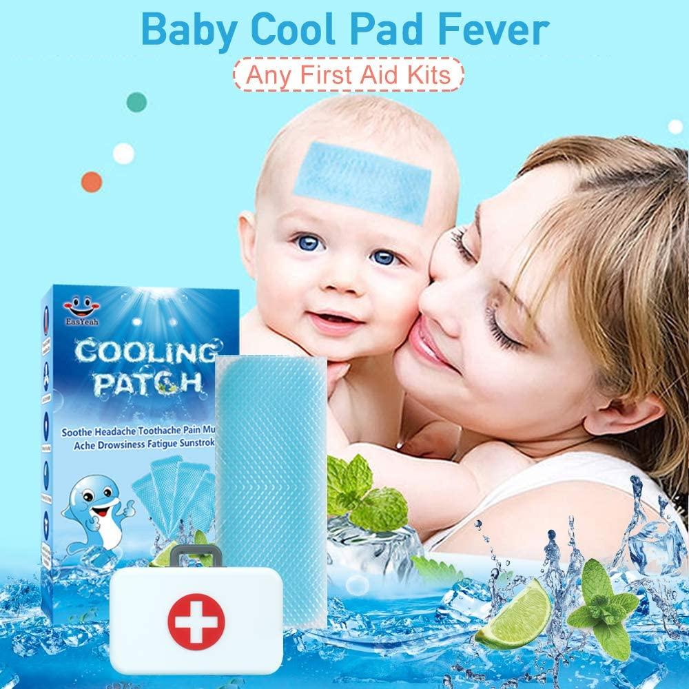 12 Sheets Cooling Patches for Fever & Pain Relief, Cooling