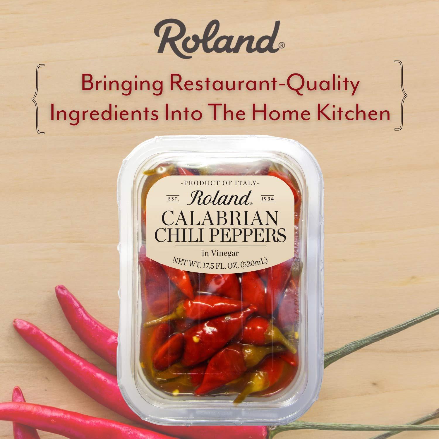 Roland Foods Calabrian Chili Peppers in Vinegar, Specialty Imported