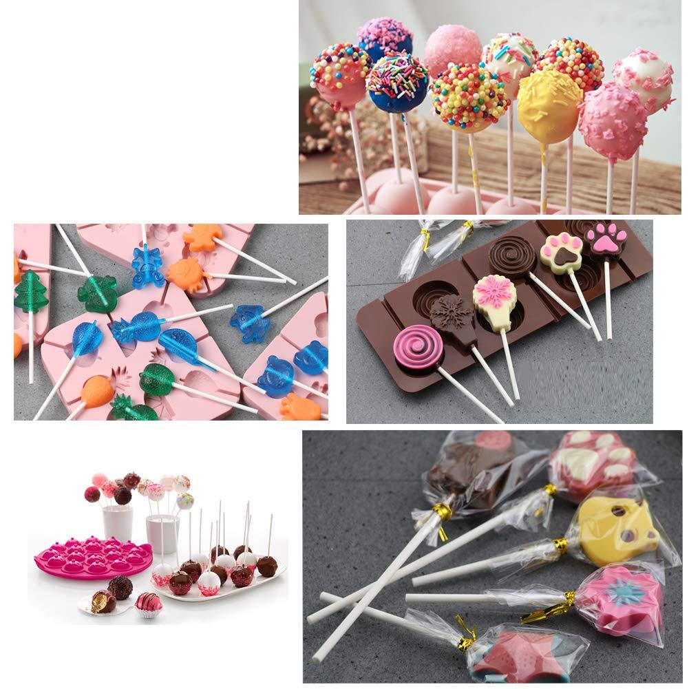 100 pcs/Set White Paper Lollipop Sticks,Cake Pop Sticks,Sucker