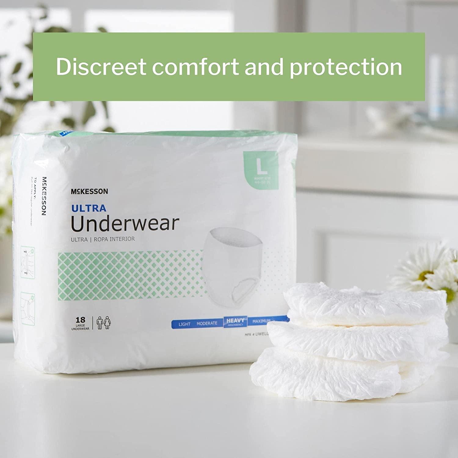 McKesson Ultra Underwear, Incontinence, Heavy Absorbency, Large