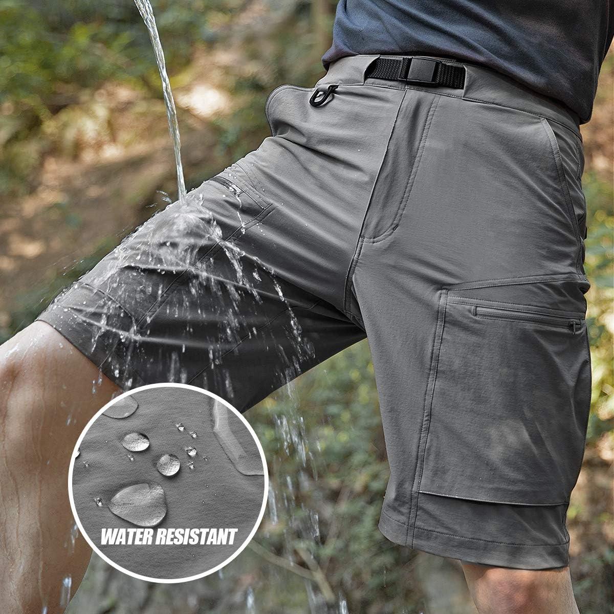 FREE SOLDIER Men's Cargo Shorts with Belt Lightweight Breathable