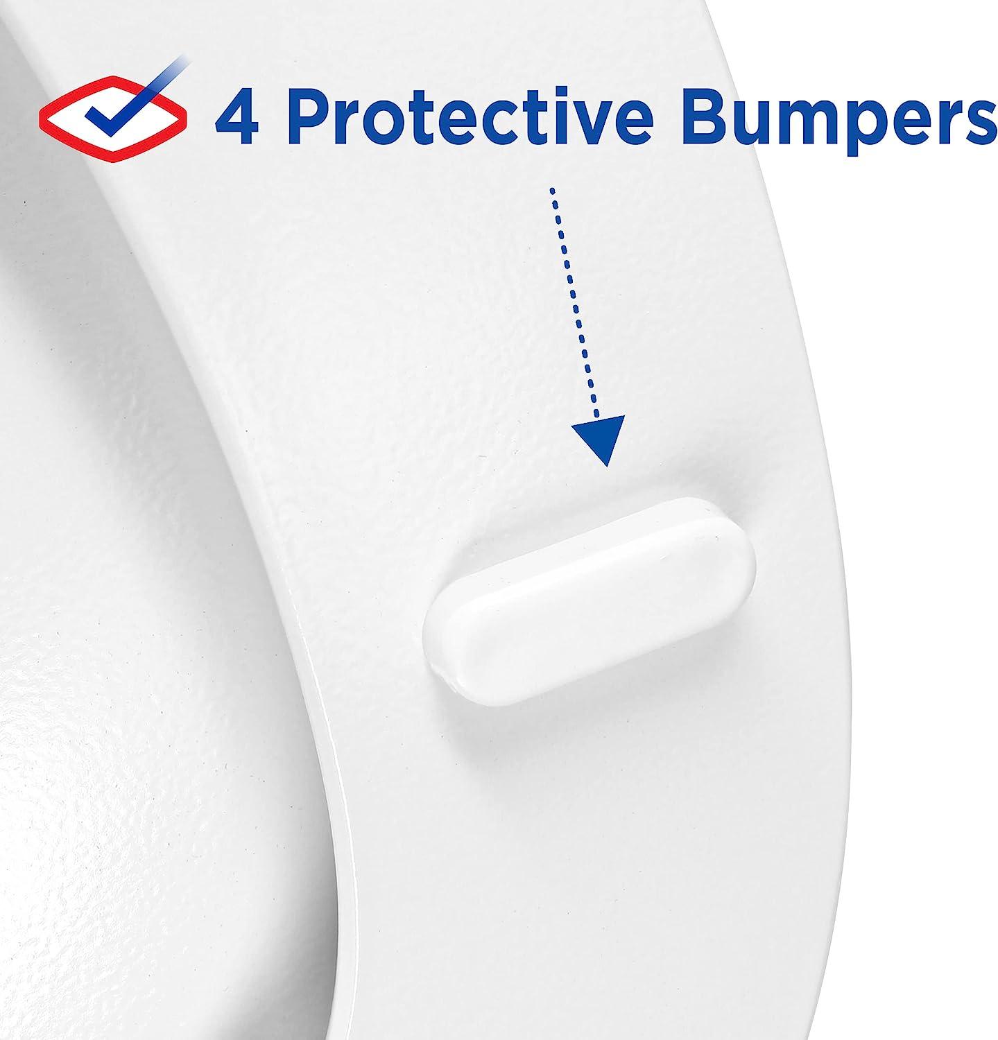 Clorox Antimicrobial Round Wood Toilet Seat EasyOff Hinges Wiggle