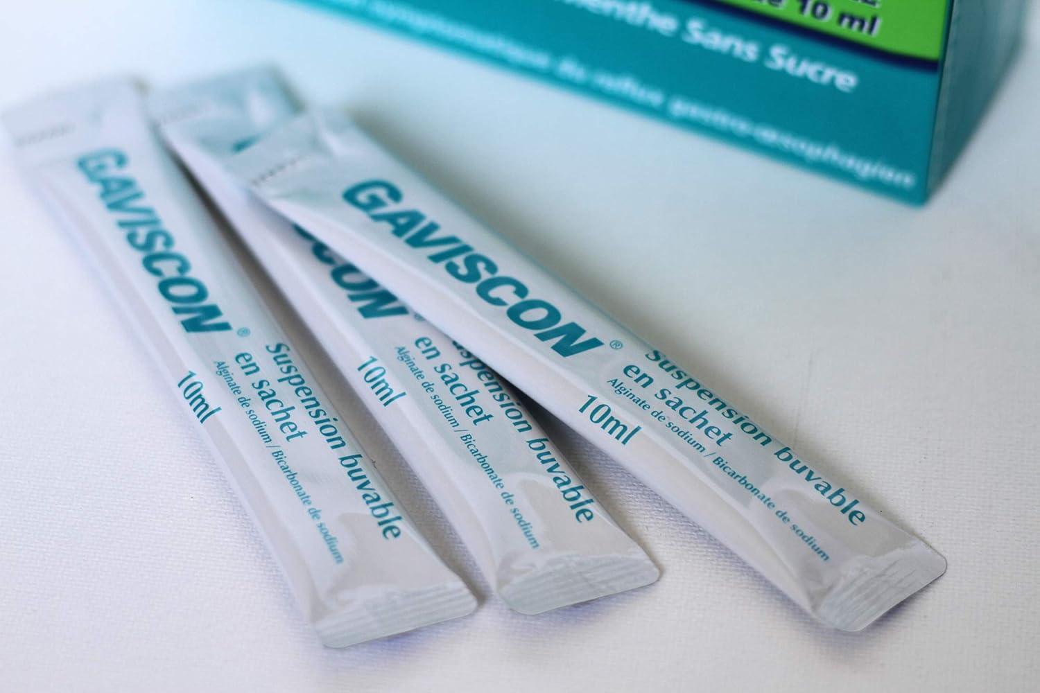 Gaviscon Liquid Mint Flavour Sugar Free 24 Sachets of 10 ml Travel Size