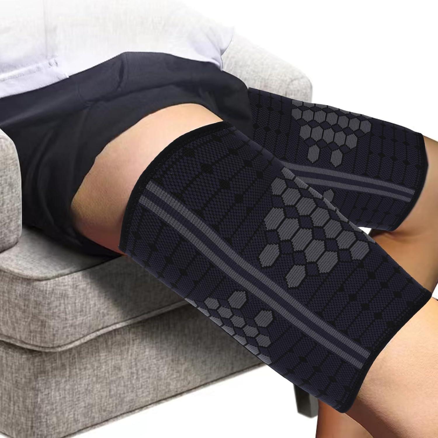 Fadcaer Thigh Compression Sleeve 2PCS Hamstring Support Thigh