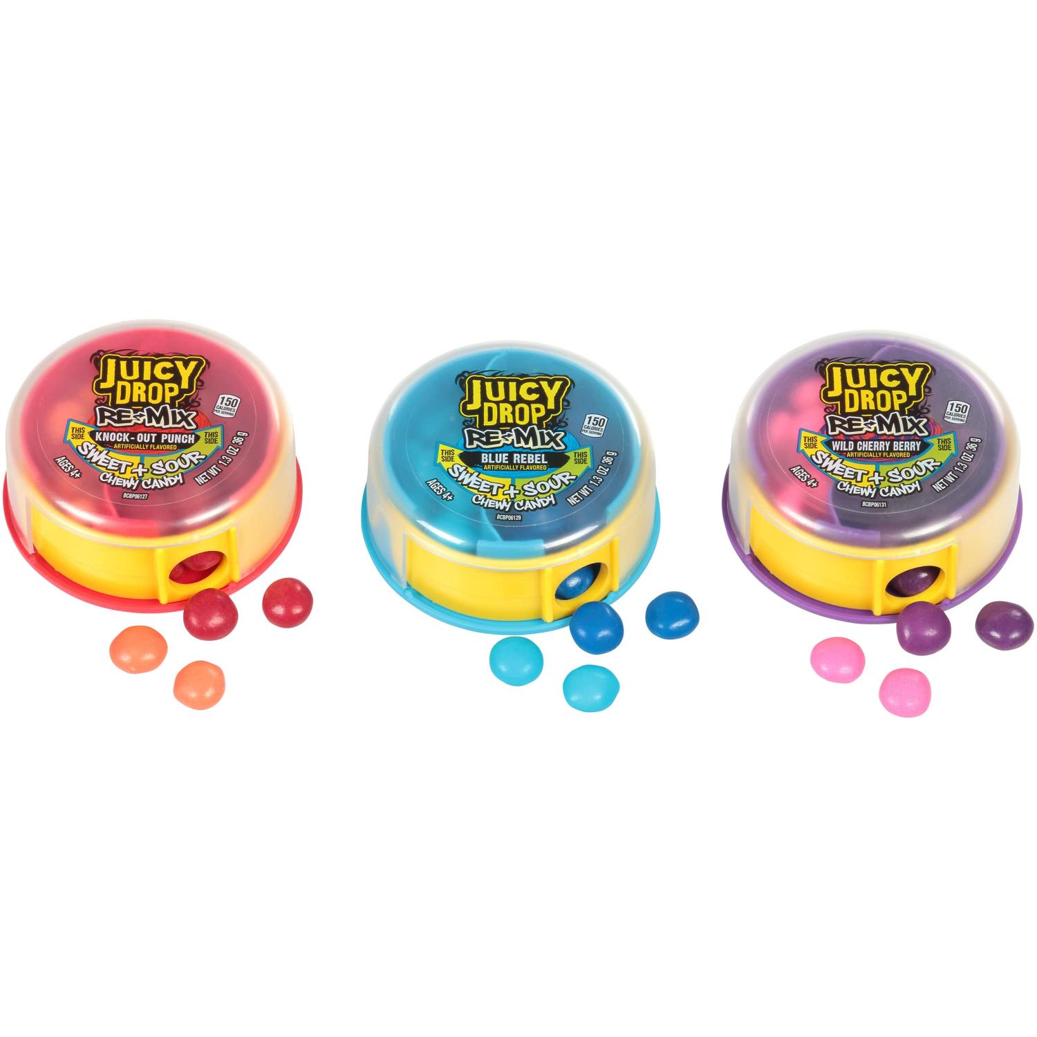 Juicy Drop ReMix Sweet & Sour Chewy Candy Variety Pack Assorted