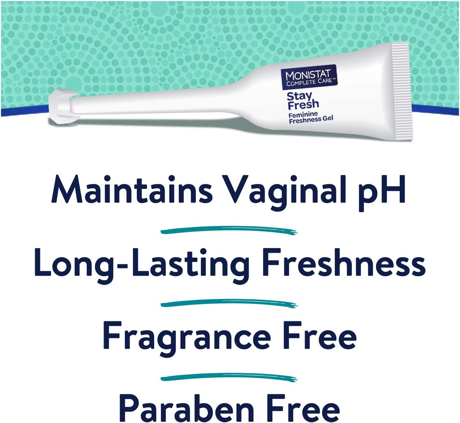 MONISTAT Care Stay Fresh Gel for Feminine Freshness, 4 Prefilled