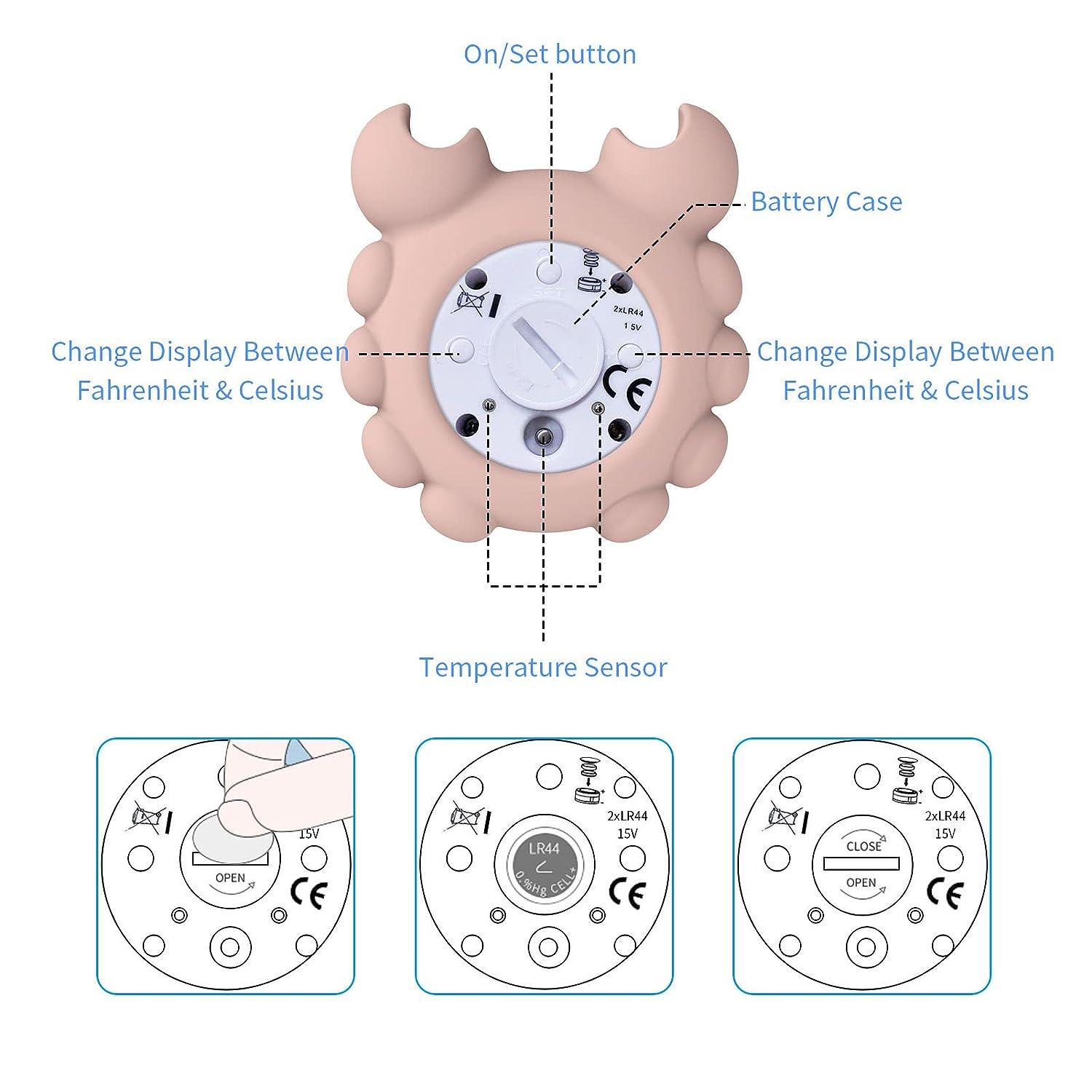 Crab Shaped Baby Bath Thermometer Infant Safety Water Temperature