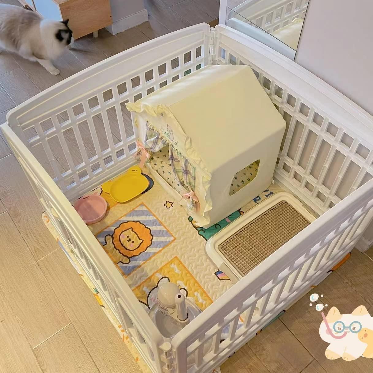 Pet Playpen Foldable Gate for Dogs Heavy Plastic Puppy Exercise Pen