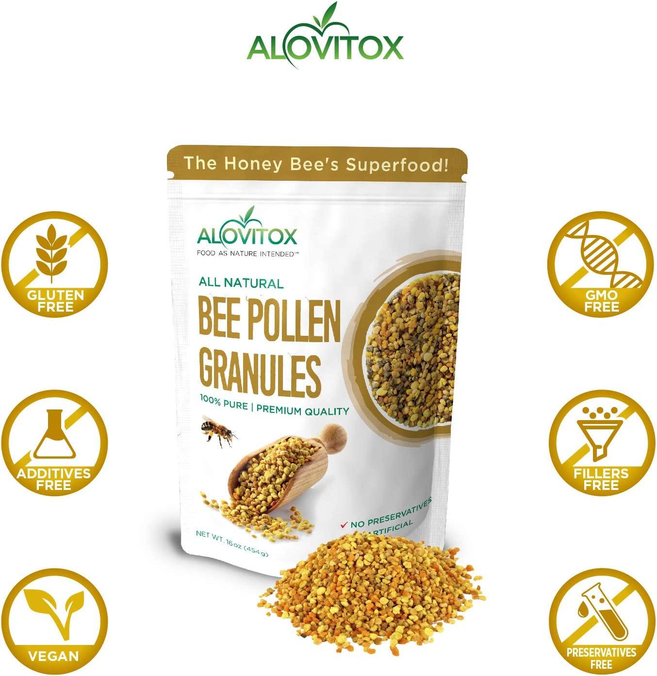 Alovitox Bee Pollen Granules 100 Pure Raw Bee Pollen Superfood